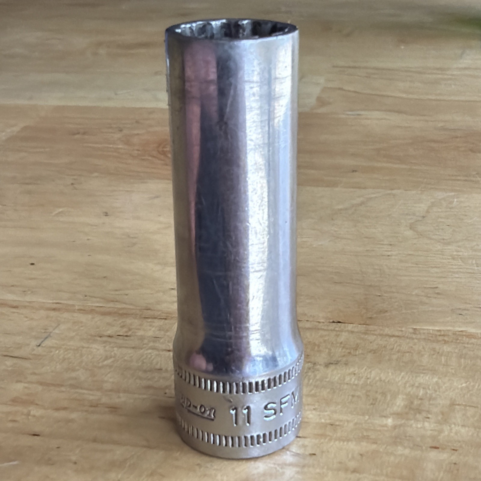 Snap On Tools 11mm Deep Socket 3/8″ Drive 12 Point SFM11 Vtg Made in USA