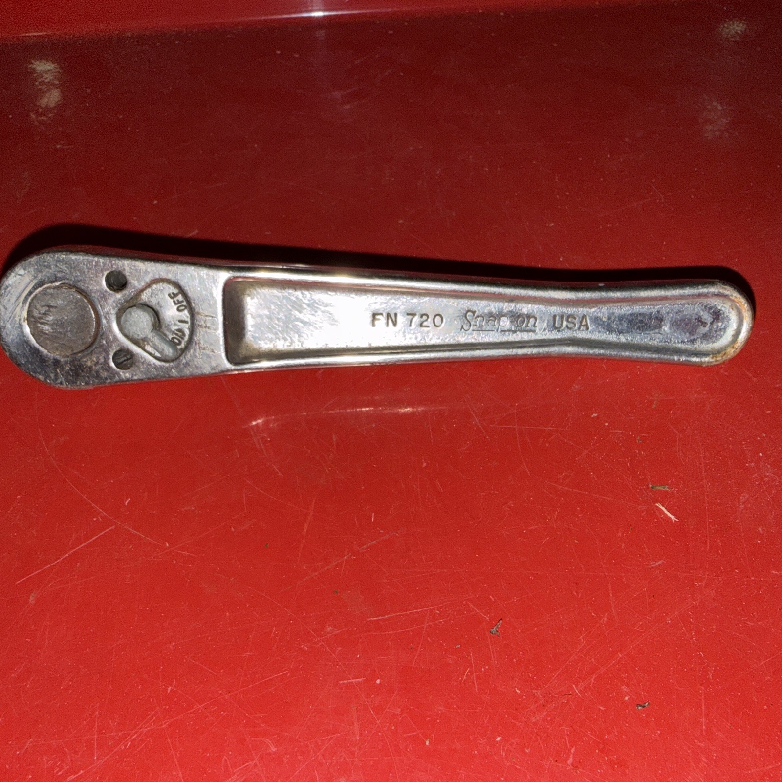 Snap On Tools USA FN720 Vintage Ratchet 3/8″ Drive – Short Handle 6″ TT794