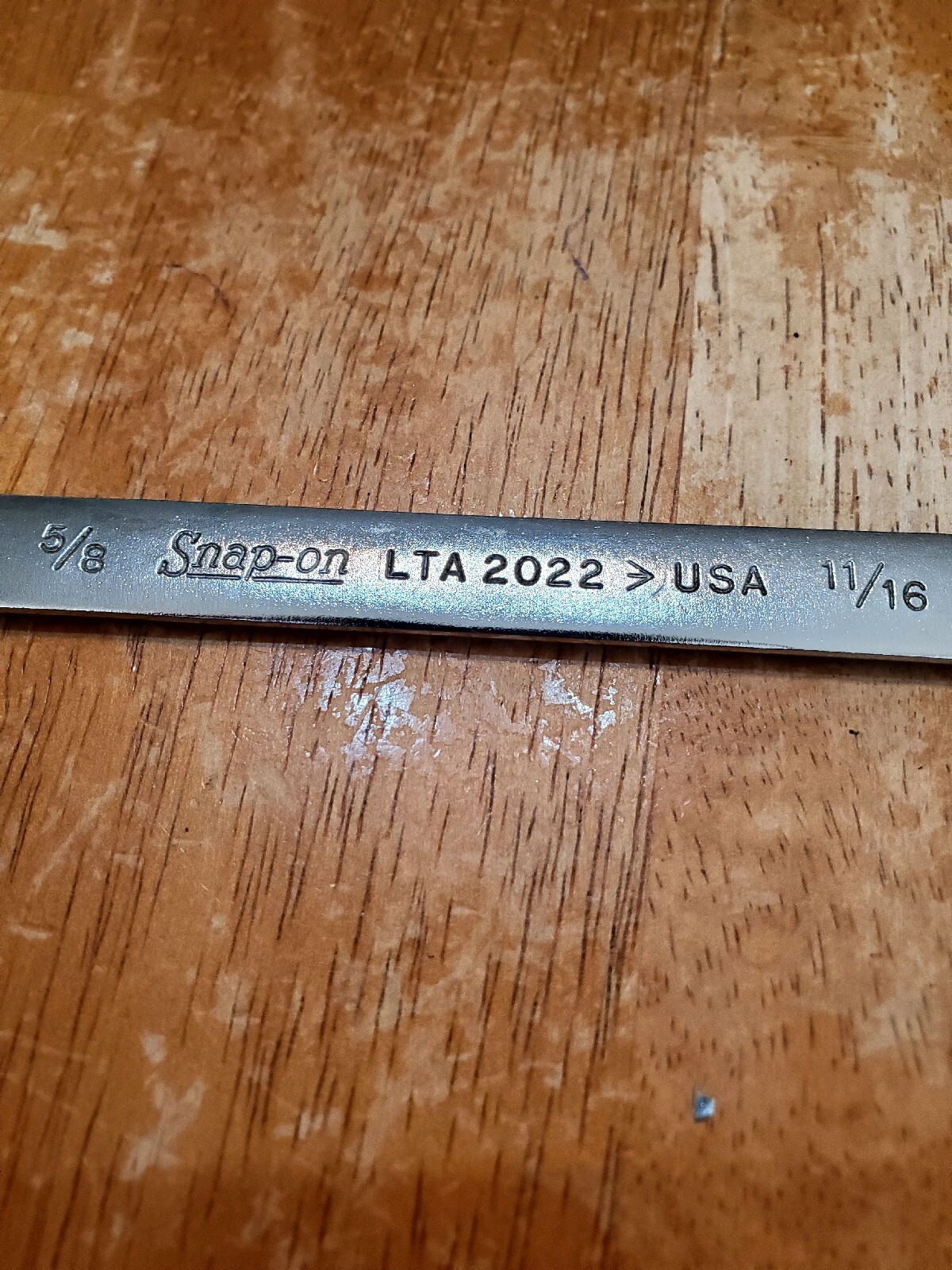 Snap On 5/8-11/16 Low Torque Slime Line Open End Wrench LTA2022