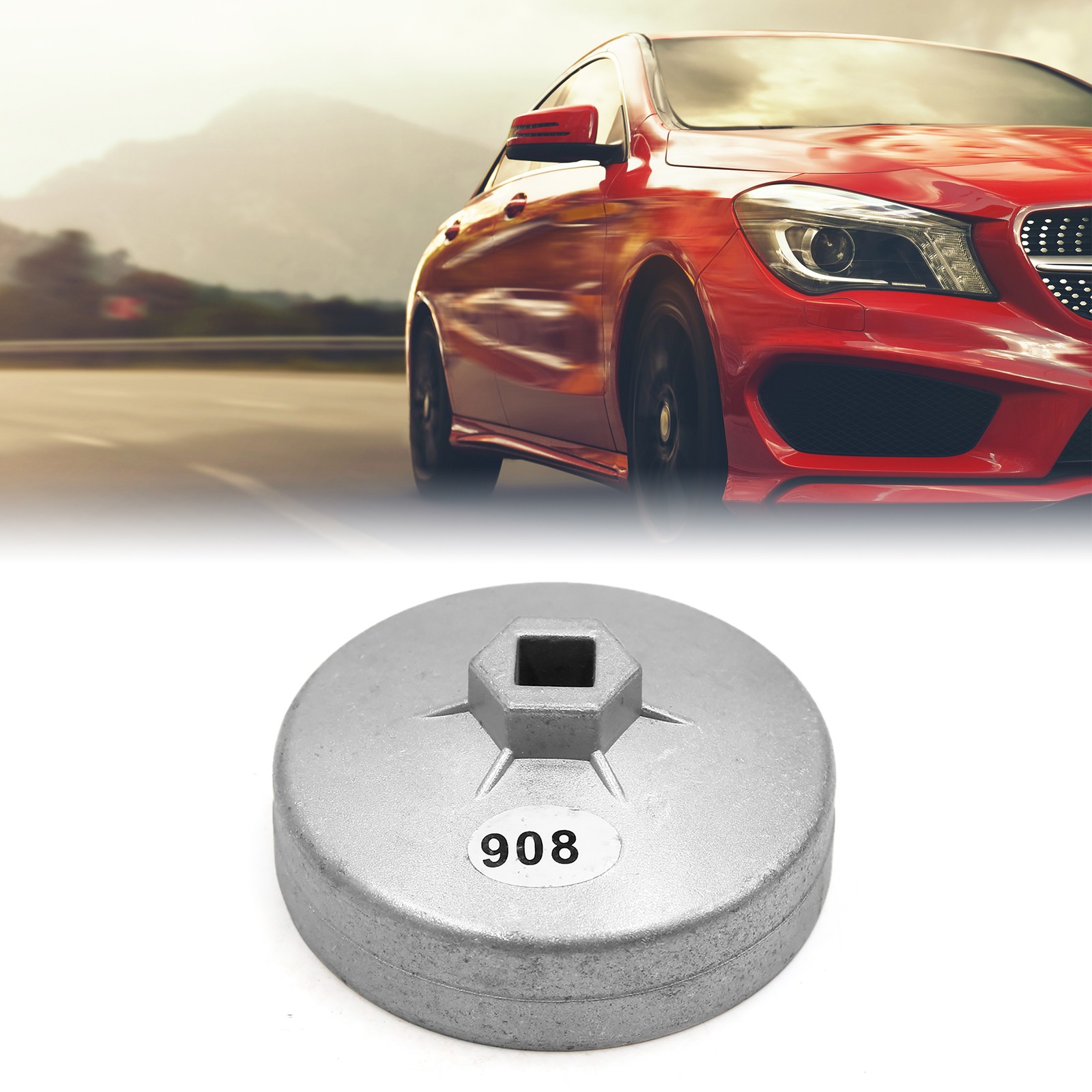 1x 91mm 15 Flutes Metal Oil Filter Cap Wrench Socket Remover Tool for Auto Car