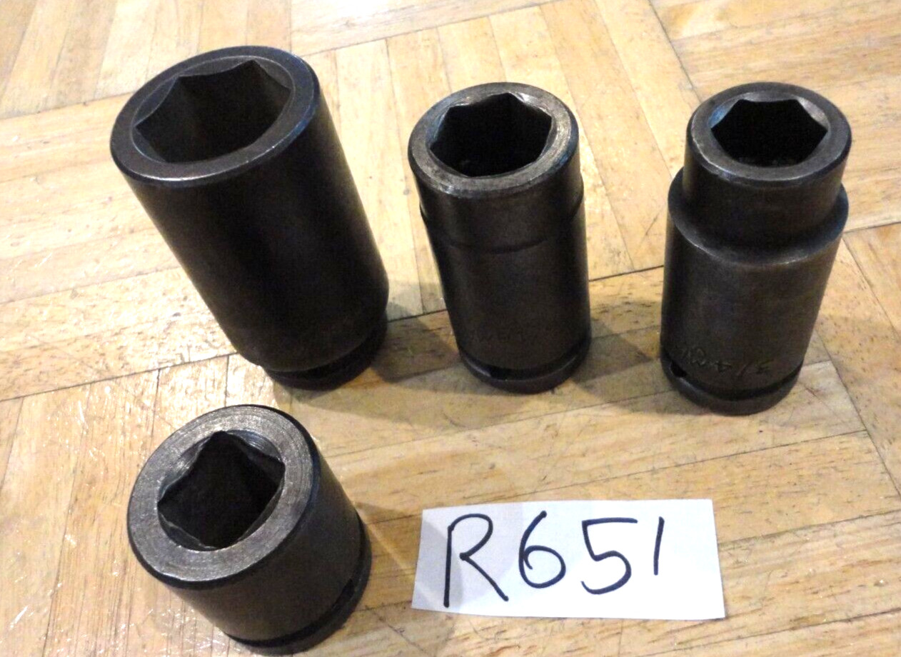 MAC TOOLS 4 PIECE 3/4 DRIVE SAE. DEEP IMPACT & SHORT BUD WHEEL SOCKETS