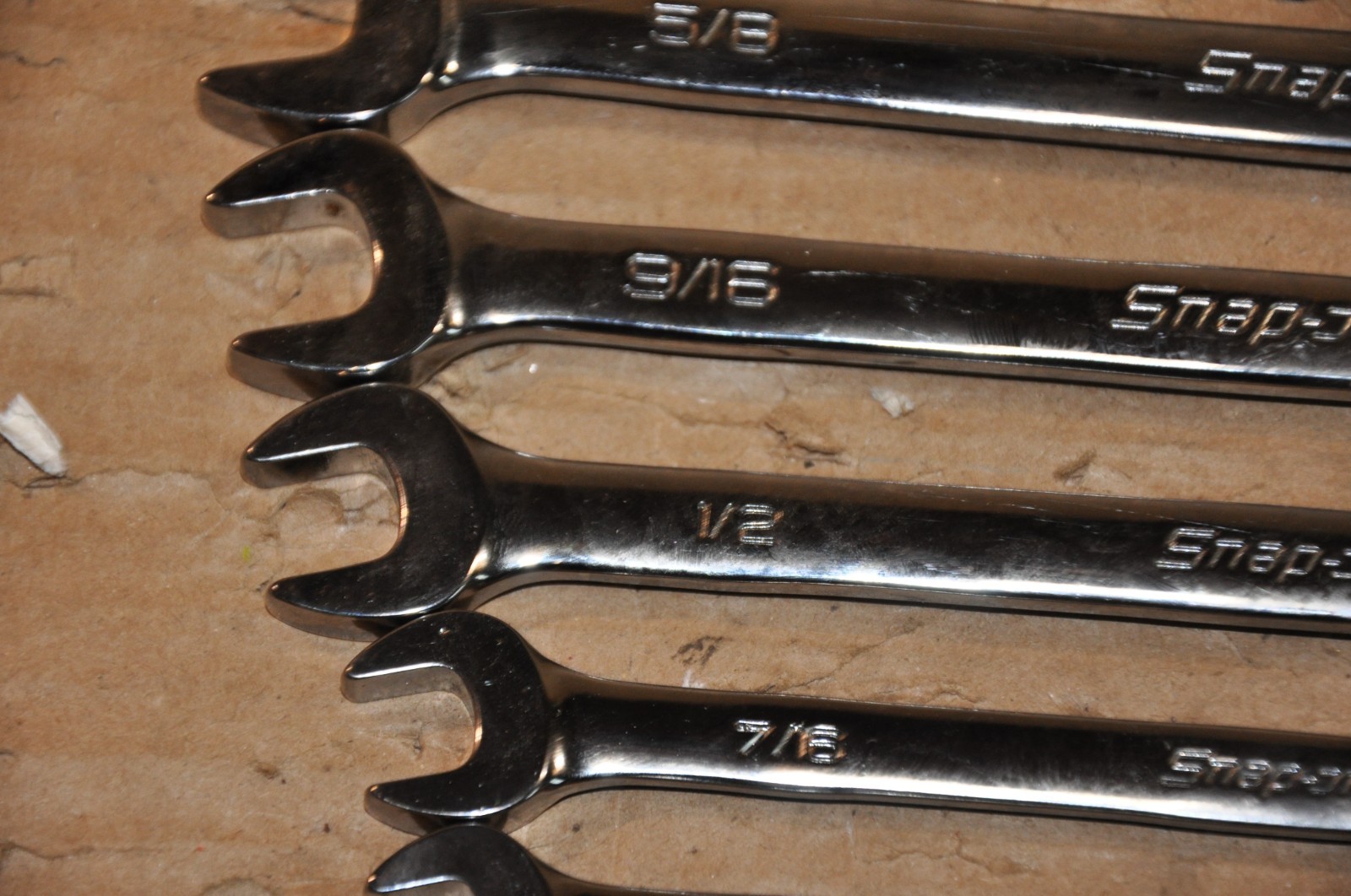 SNAP-ON Ratcheting Wrench NON Reversable 0° 1/4,5/16,3/8,7/16,1/2,9/16,5/8
