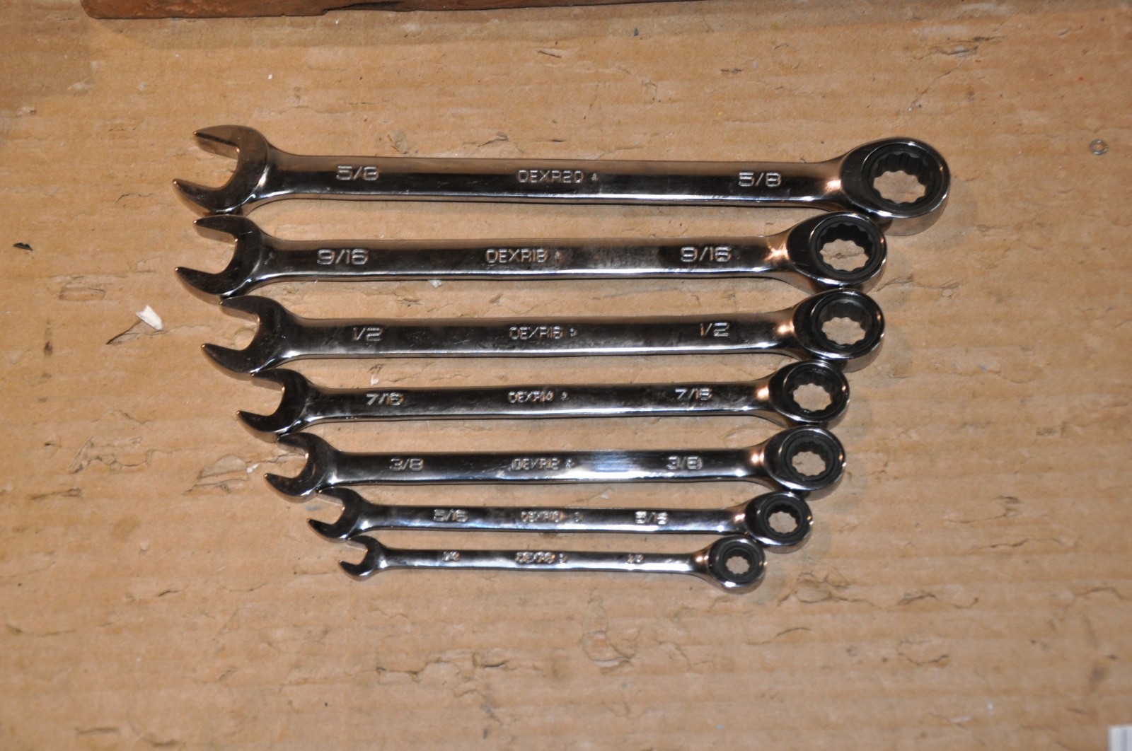 SNAP-ON Ratcheting Wrench NON Reversable 0° 1/4,5/16,3/8,7/16,1/2,9/16,5/8
