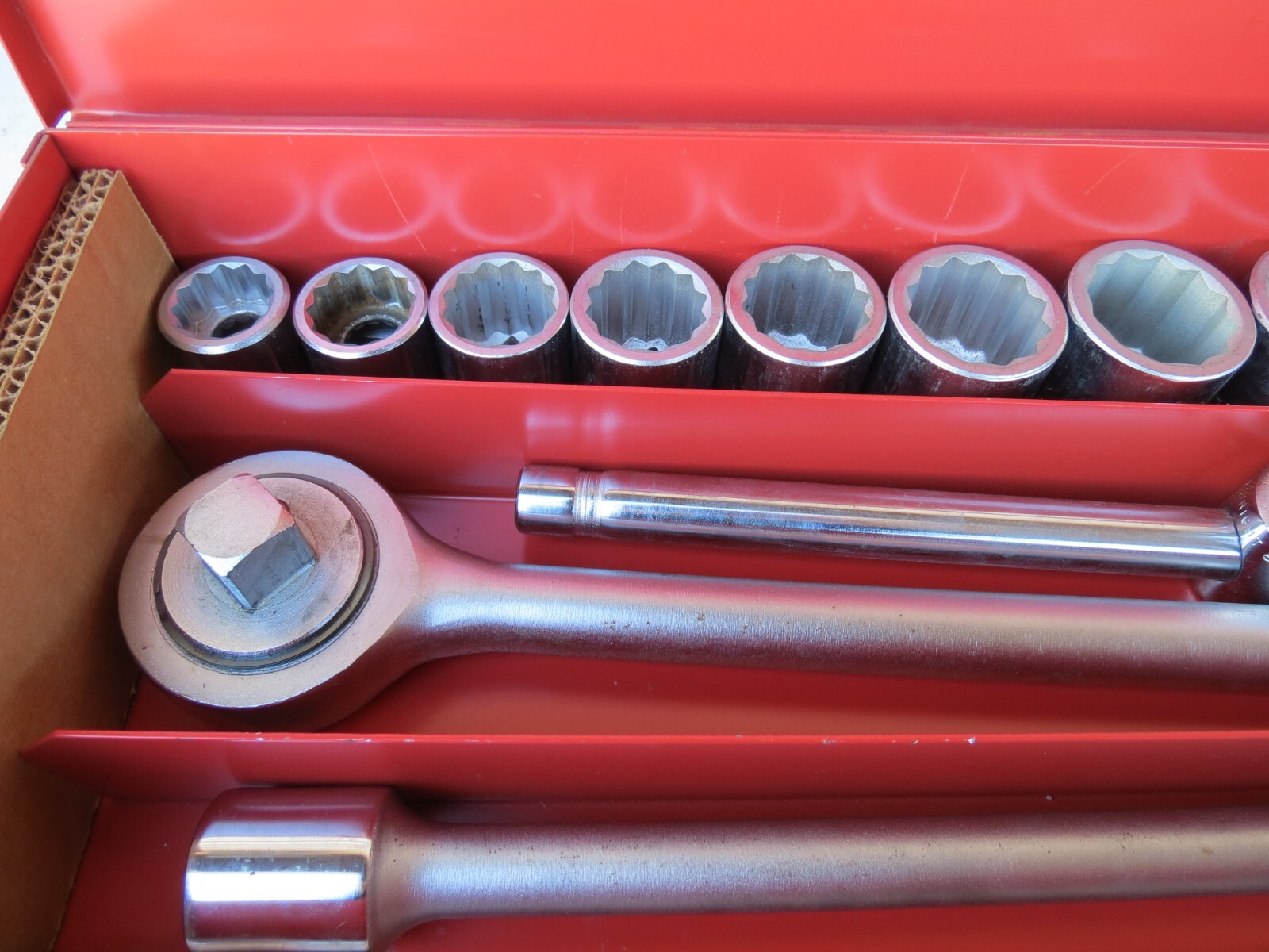 Wright TOOLS USA 3/4″ Inch Drive Heavy Socket Set 19 Pieces w/Case 12 Point Used