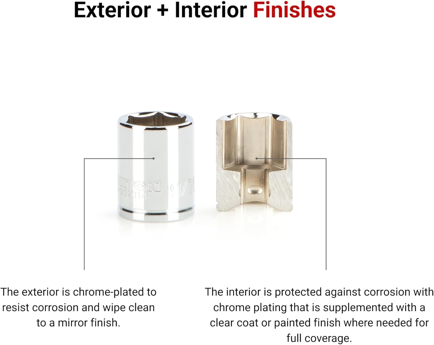 Tekton 1/2 Inch Drive x 1-3/16 Inch Chrome-Plated 6-Point Socket | Alloy Steel