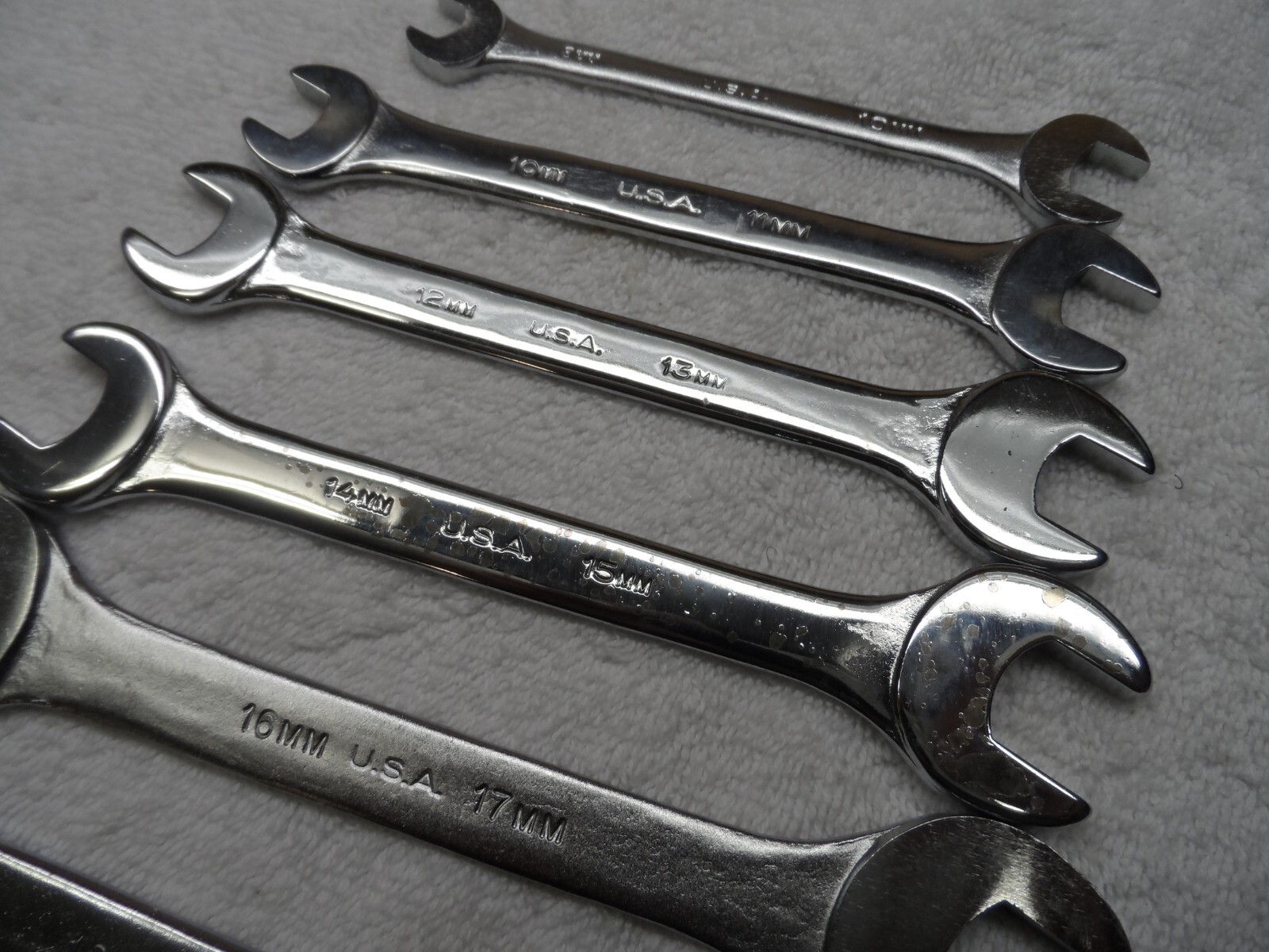 Duro Indestro Metric MM Open End Wrench Set made in USA up to 32mm (10 pcs)