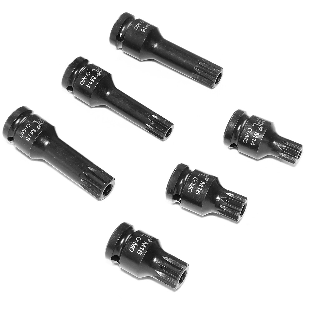 vw audi 6pc 1/2″ DR Impact Star Torx Bit Socket Set T55 T60 T70 T80 T90 T100 M14