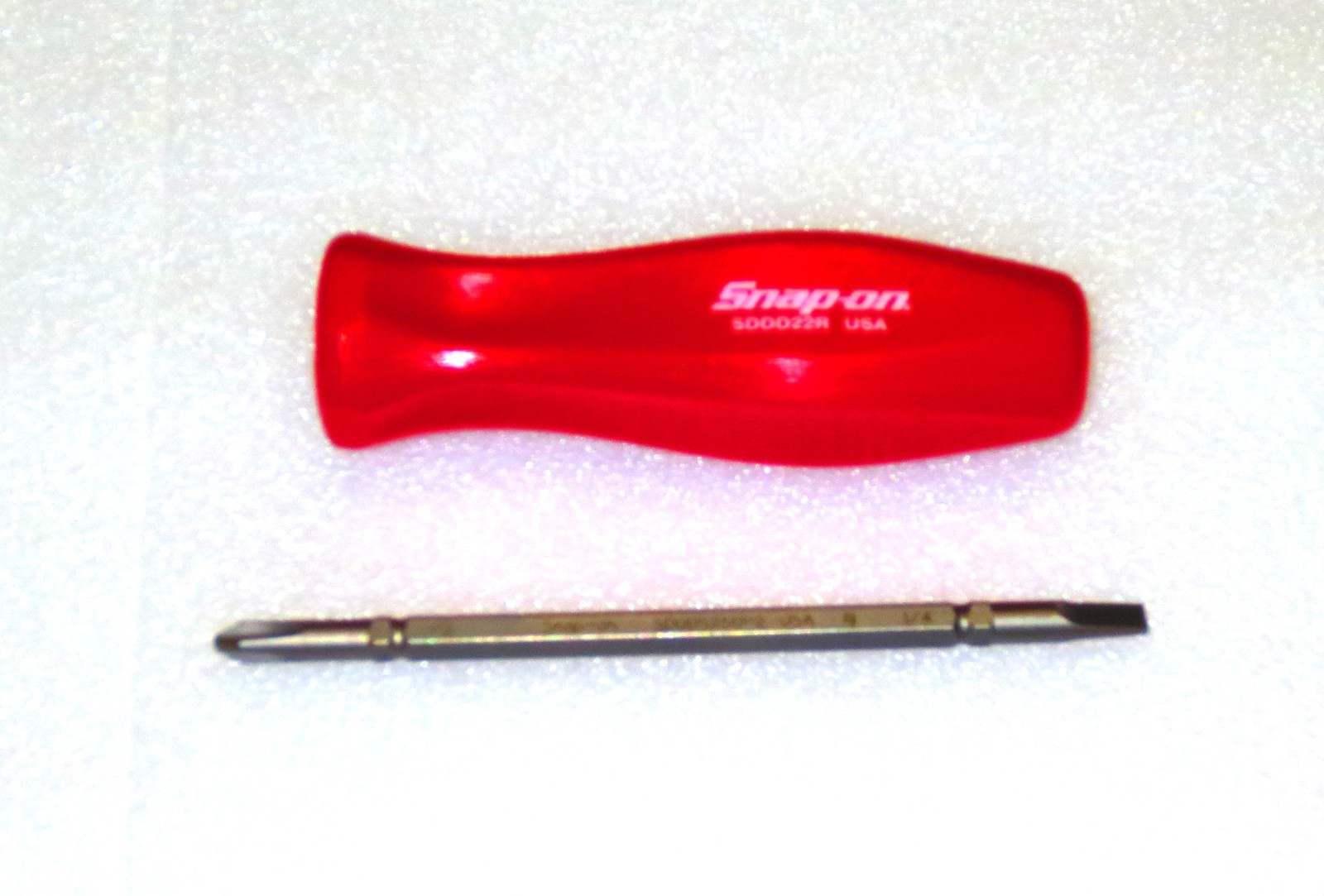 *NEW* Snap-on FLIP SHANK Screwdriver SDDD22R *RED HARD HANDLE* REVERSIBLE TIP