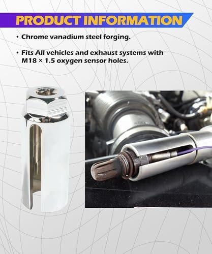 5Pcs Oxygen Sensor Socket Vacuum Wrench O2 M12 M18 Tool Renew Thread Chaser Set