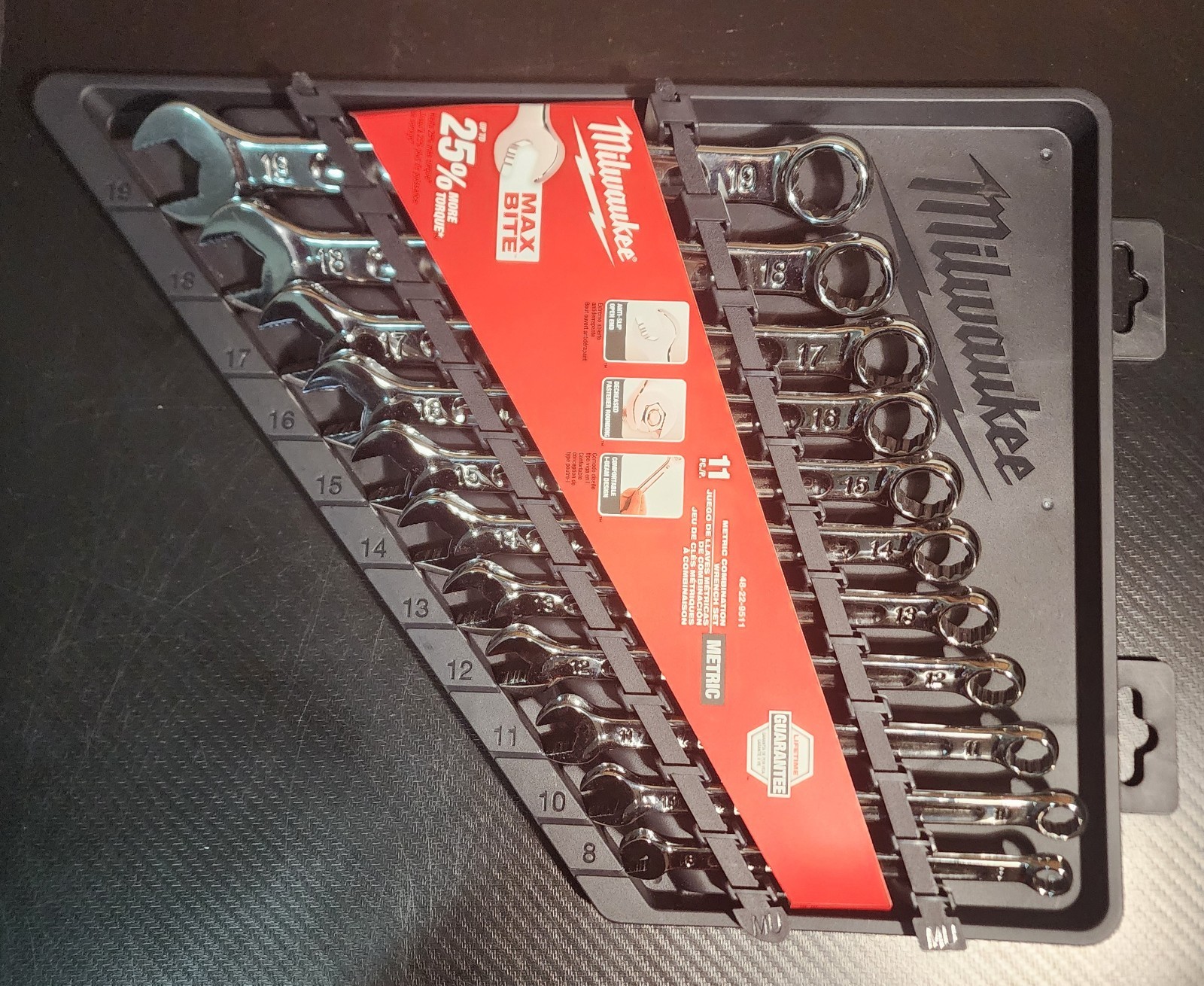 Milwaukee Combination Metric Wrench Mechanics Tool Set 11-pc (48-22-9511)