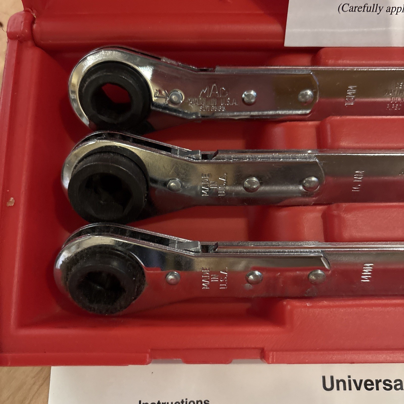 Mac Tools Universal 3– Pc. Ratcheting Serpentine Belt Wrench Set