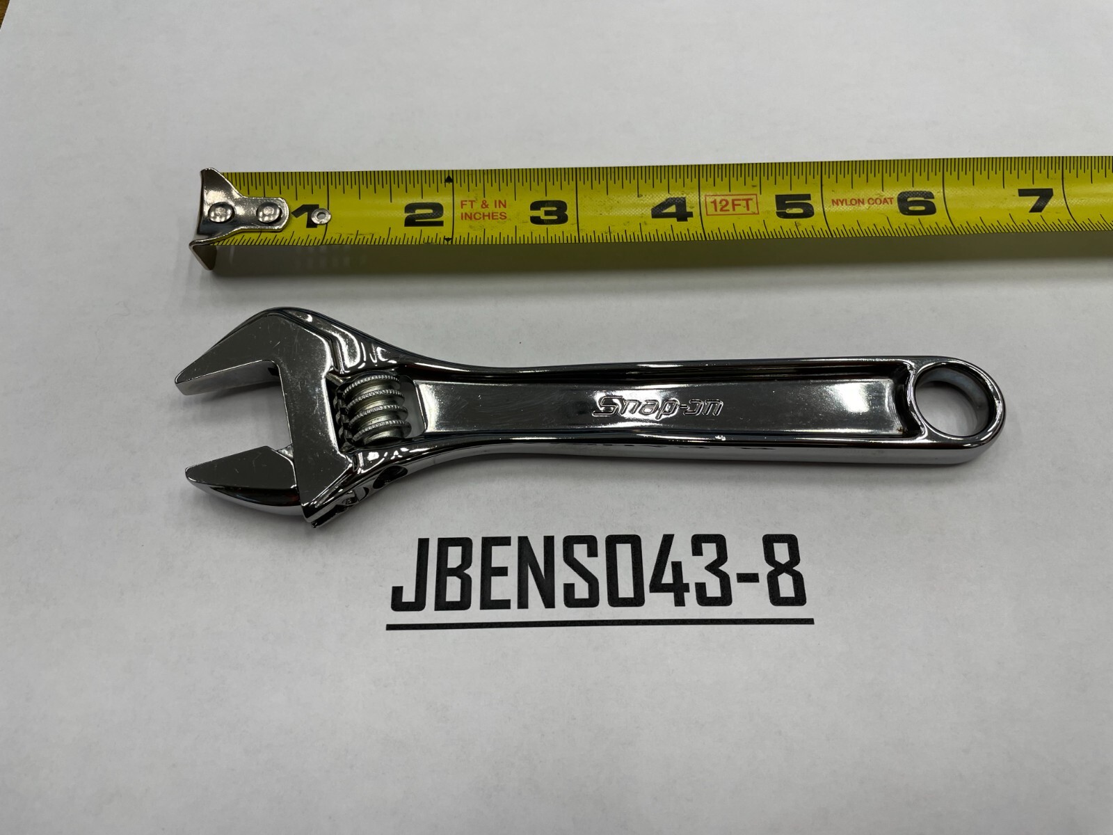Snap-on Tools NEW 6″ Length Chrome Smooth Jaw Adjustable Wrench AD6BA