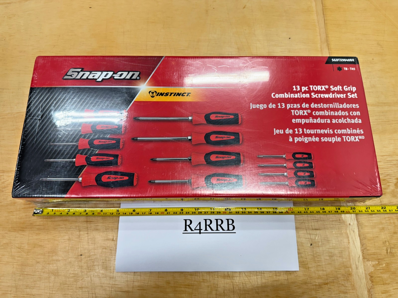 Snap-on Tools NEW 13pc RED SOFT GRIP T8 – T45 TORX Screwdriver Set SGDTX9040BR