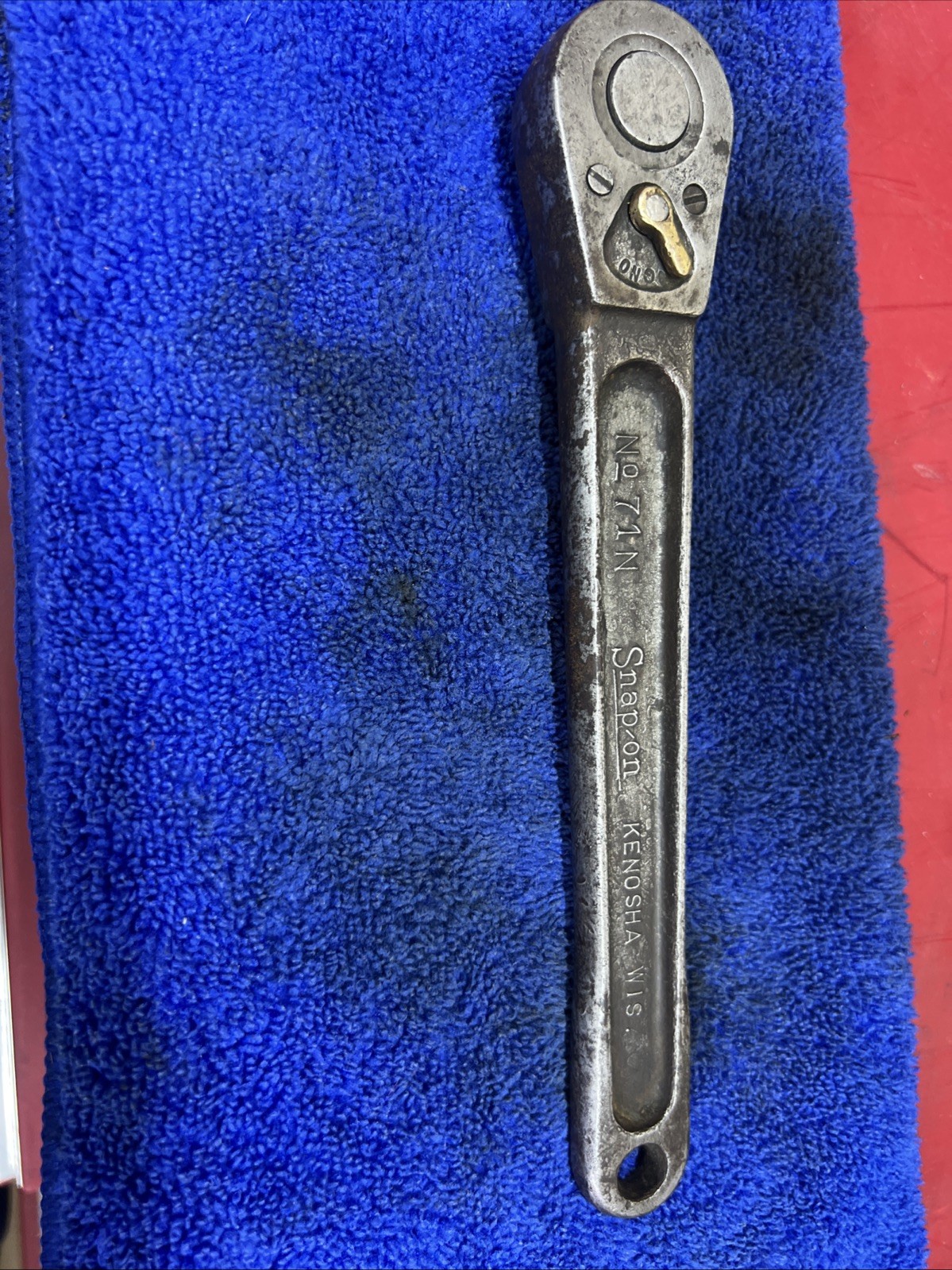 SNAP-ON RARE US GOV’T 1945 G RATCHET NO. 71 N 1/2″ DRIVE SNAP ON