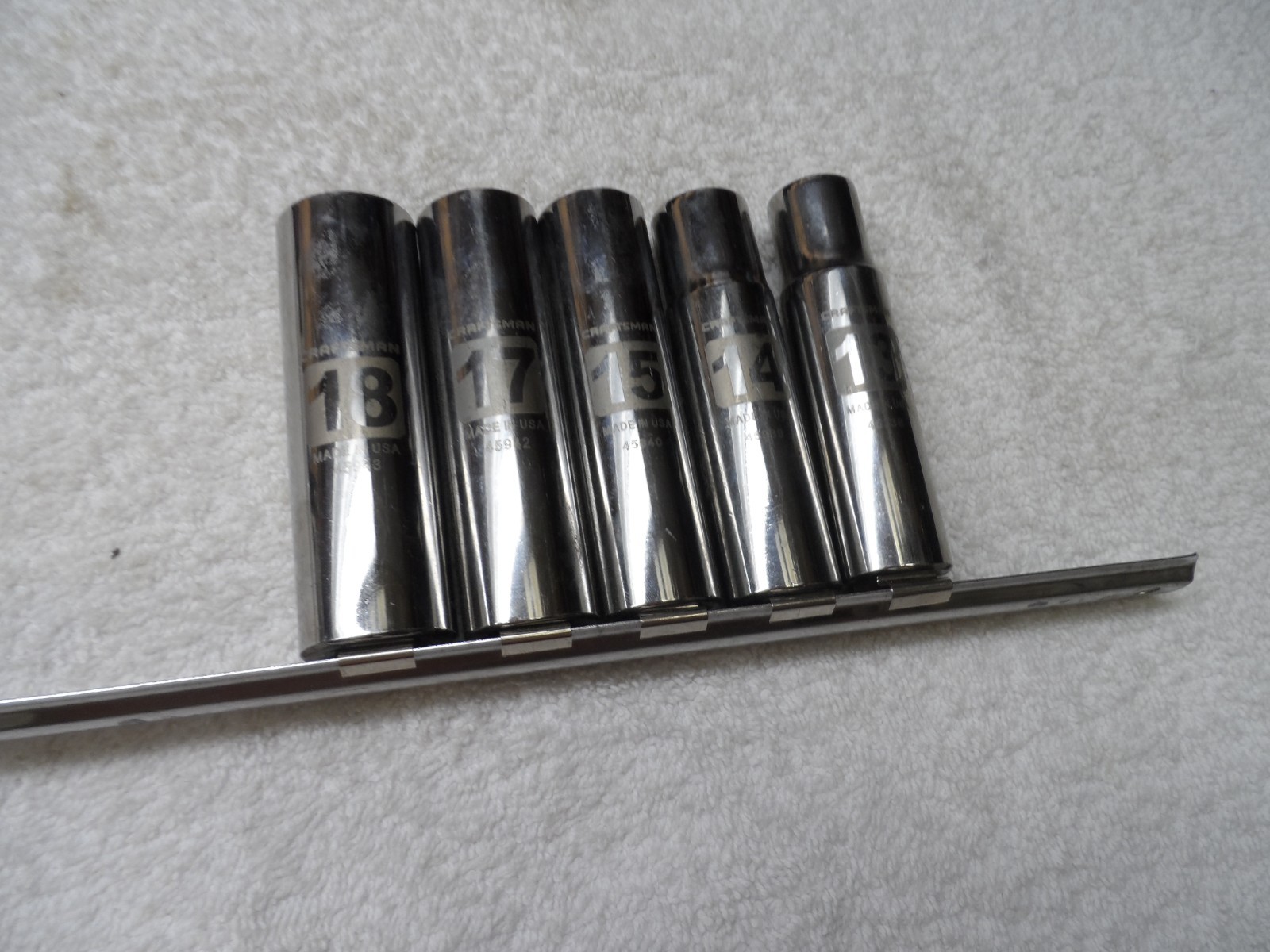 Craftsman 1/2″ Drive Metric MM Deep Socket Set 12pt, NOS USA 5 pcs (laser rail)