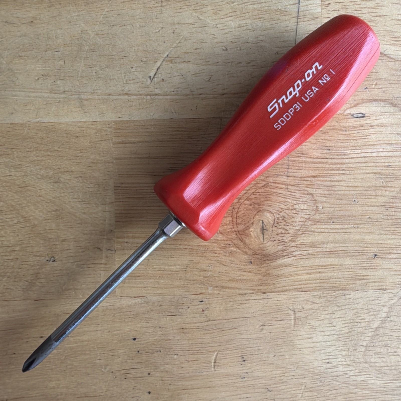 Snap On Tools P1 No. 1 Phillips Screwdriver Red Hard Handle SDDP31 USA READ!