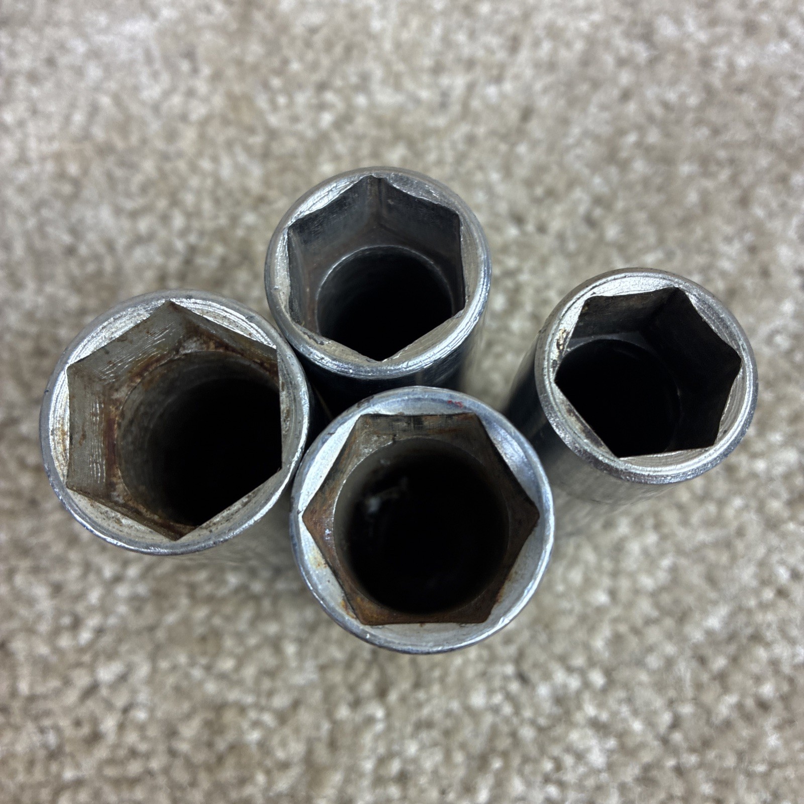 S-K 9pc.SAE Deep Socket Set w/Ratchet