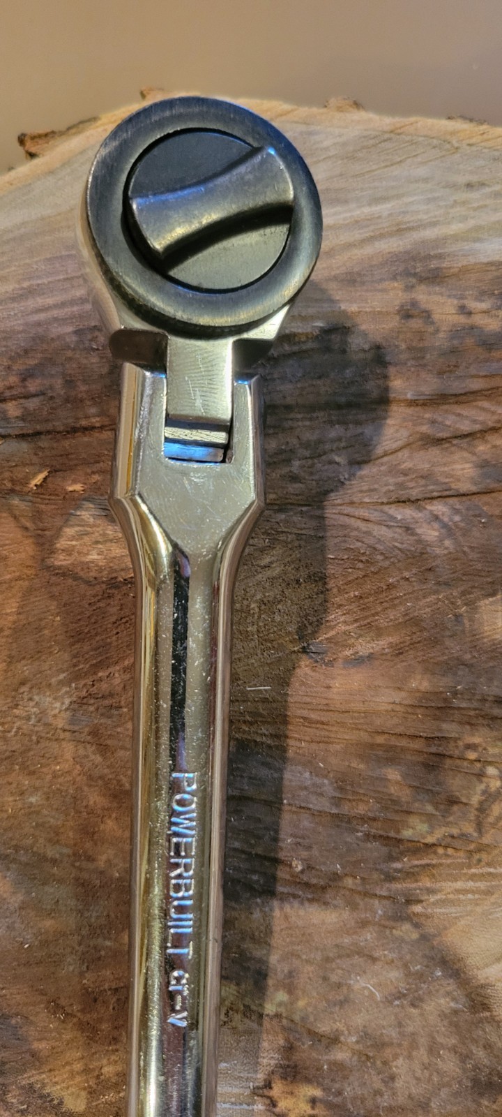 Powerbuilt CR-V Offset Handle with Articulated Head 3/8 Ratchet USA