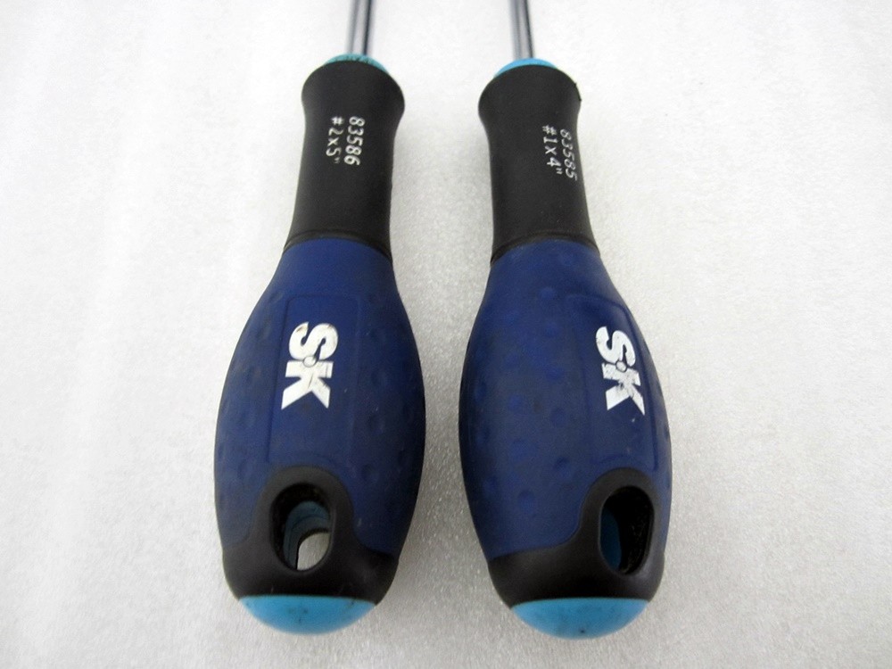 S-K Tools 9pc Slotted Phillips PoziDriv Screwdriver Set Facom SK France