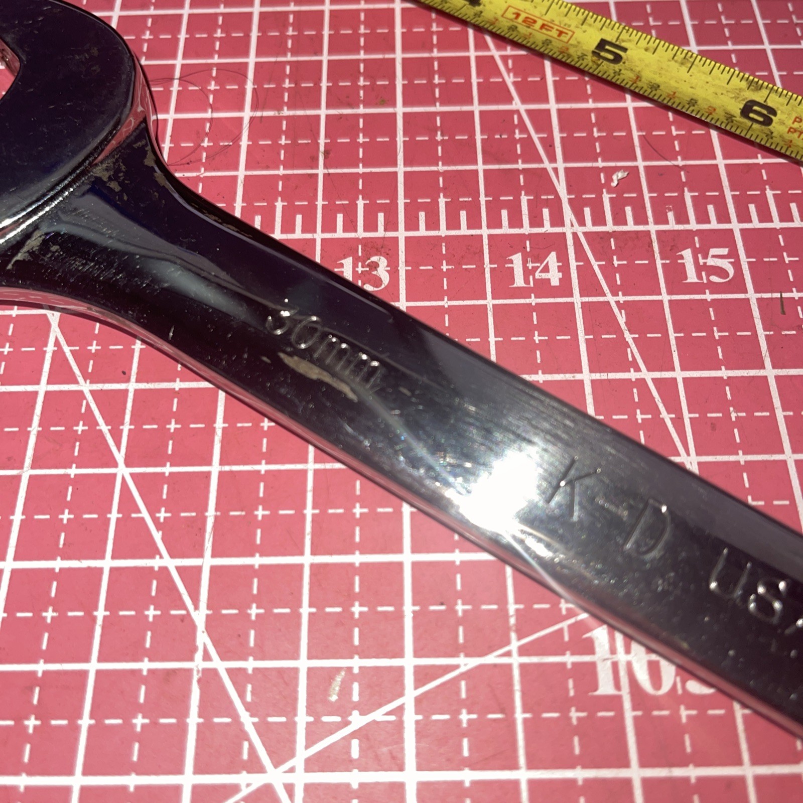 NOS K-D USA 61630 30 x 27 MM Metric Open End Wrench Vintage KD 30MM 27MM
