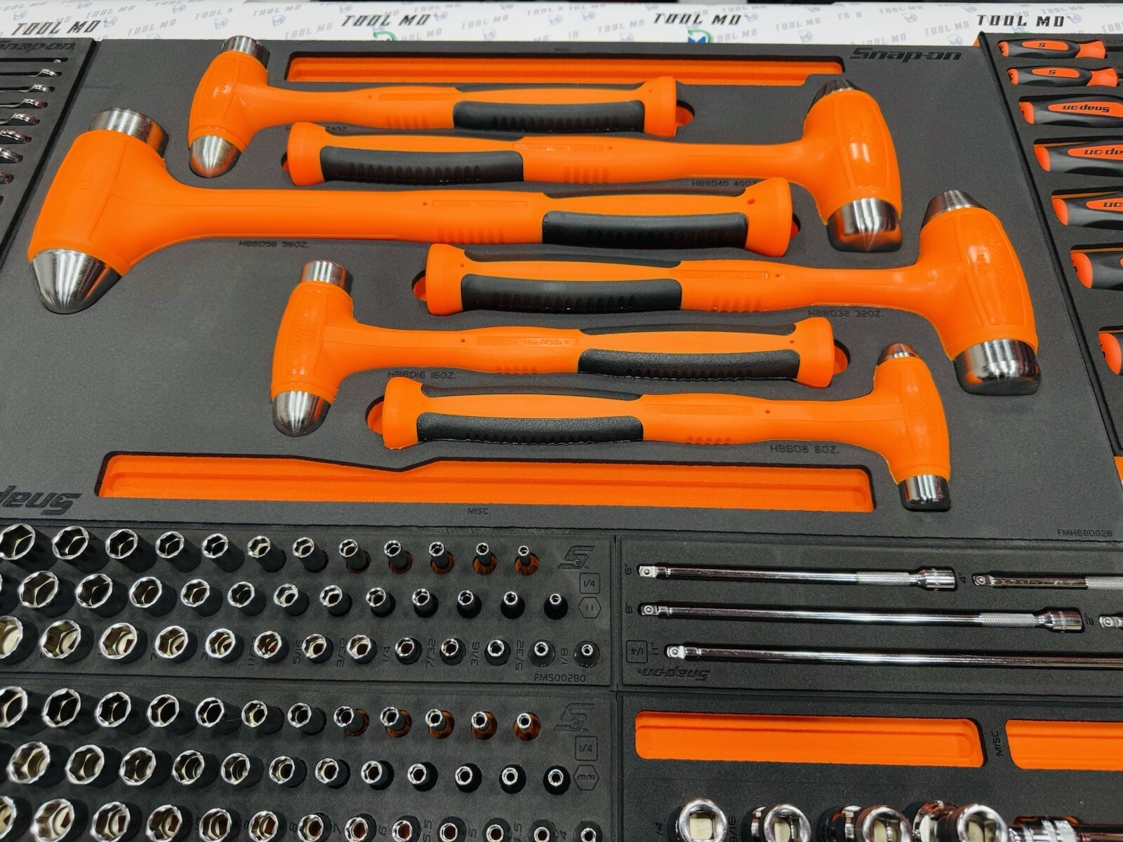 Snap-on Tools USA NEW 334pc ORANGE Master General Service Foam Set 2101GSS01FO