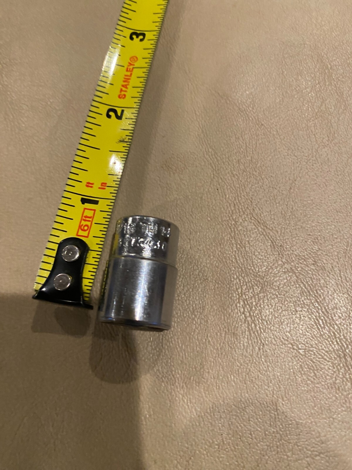 Snap on 7/16″, 6 point, shallow, standard socket, 1/4 dr, #TM 14, chrome,