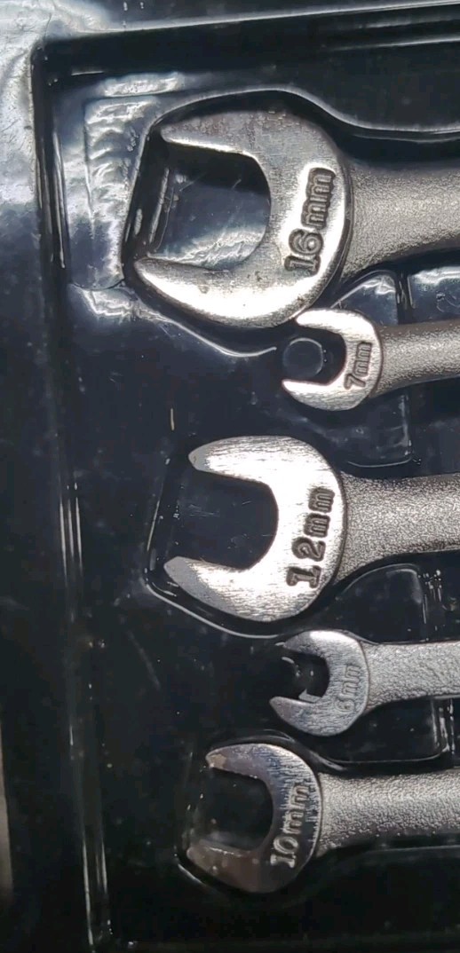 Vtg USA Craftsman V 5 @ Open End Wrench Set/ 18 16 14 12 11 10 9 8 7 & 6mm