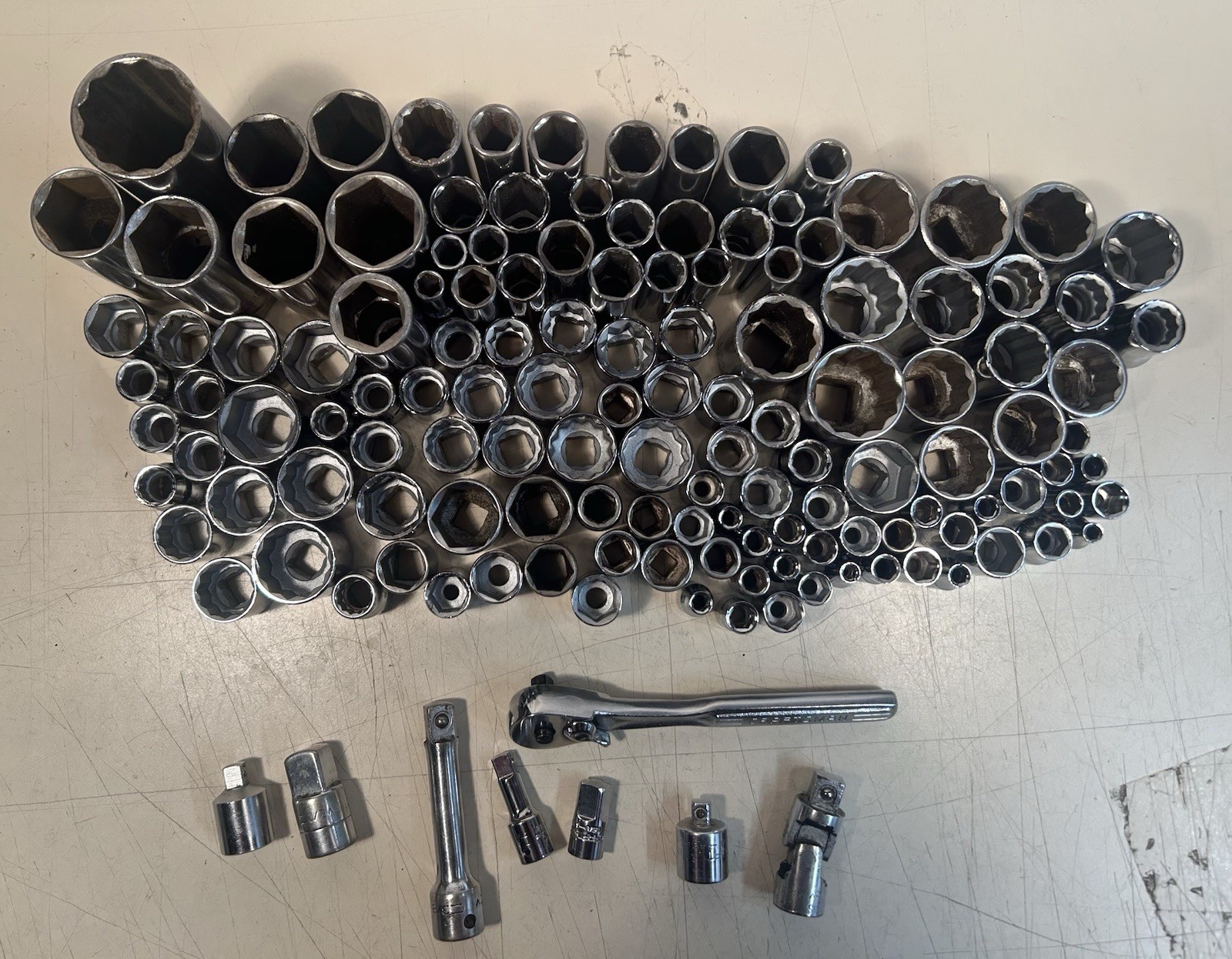 140 Pc. Craftsman Assorted Socket Lot All Marked Made In USA Metric & SAE