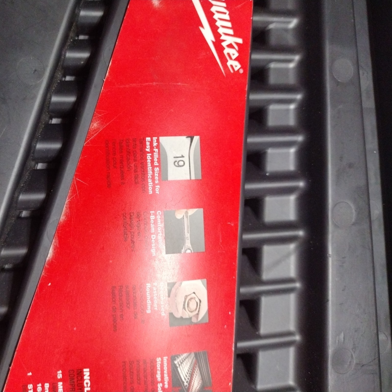 Milwaukee 15pc MAX BITE Metric Ratcheting Combo Wrench Set 8-22mm #48-22-9516
