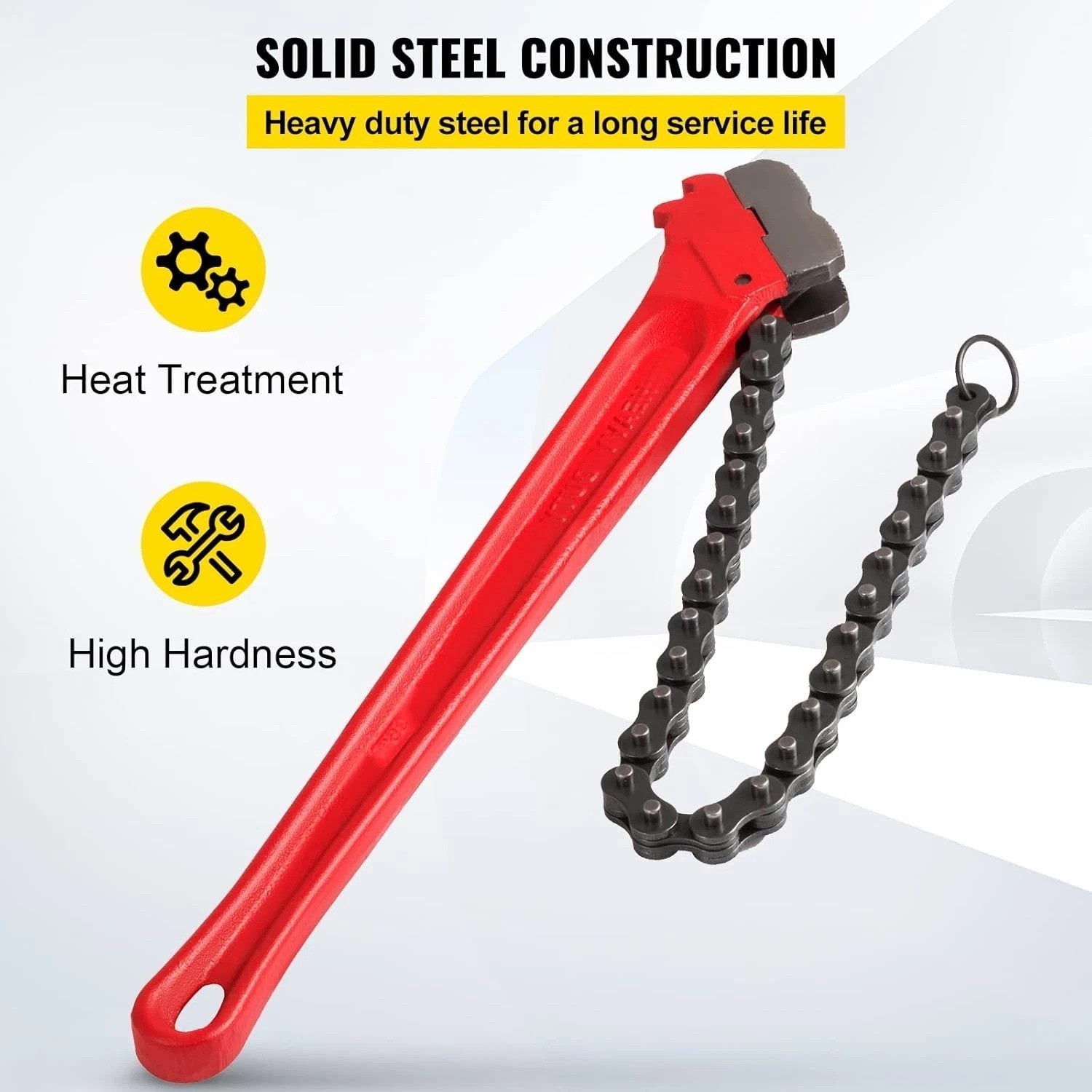 Professional 36″ Oil Filter Chain Wrench, Ergonomic, Powder Coated, Durable