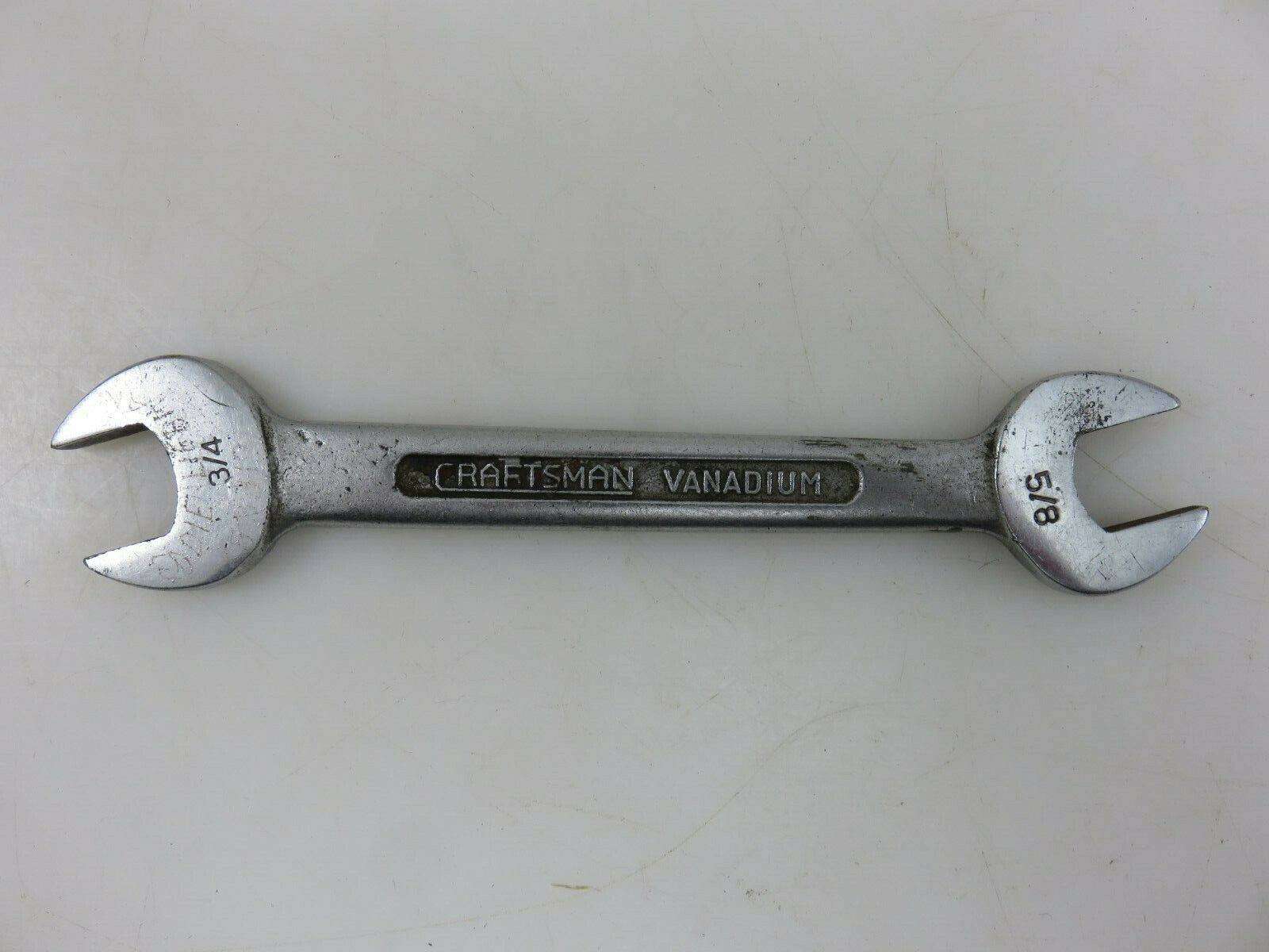 Craftsman Vanadium 1729 Open End Wrench 5/8″ x 3/4″ 7.75″ Long Vintage USA Made