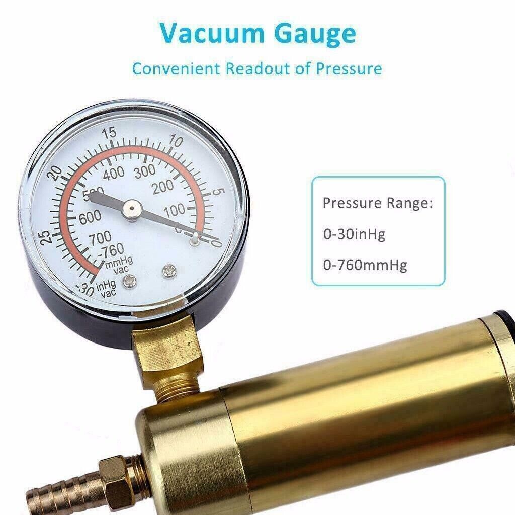 Manual Brake Bleeder Vacuum Pump Kit Automotive Fluid Test Tools For Car Truck
