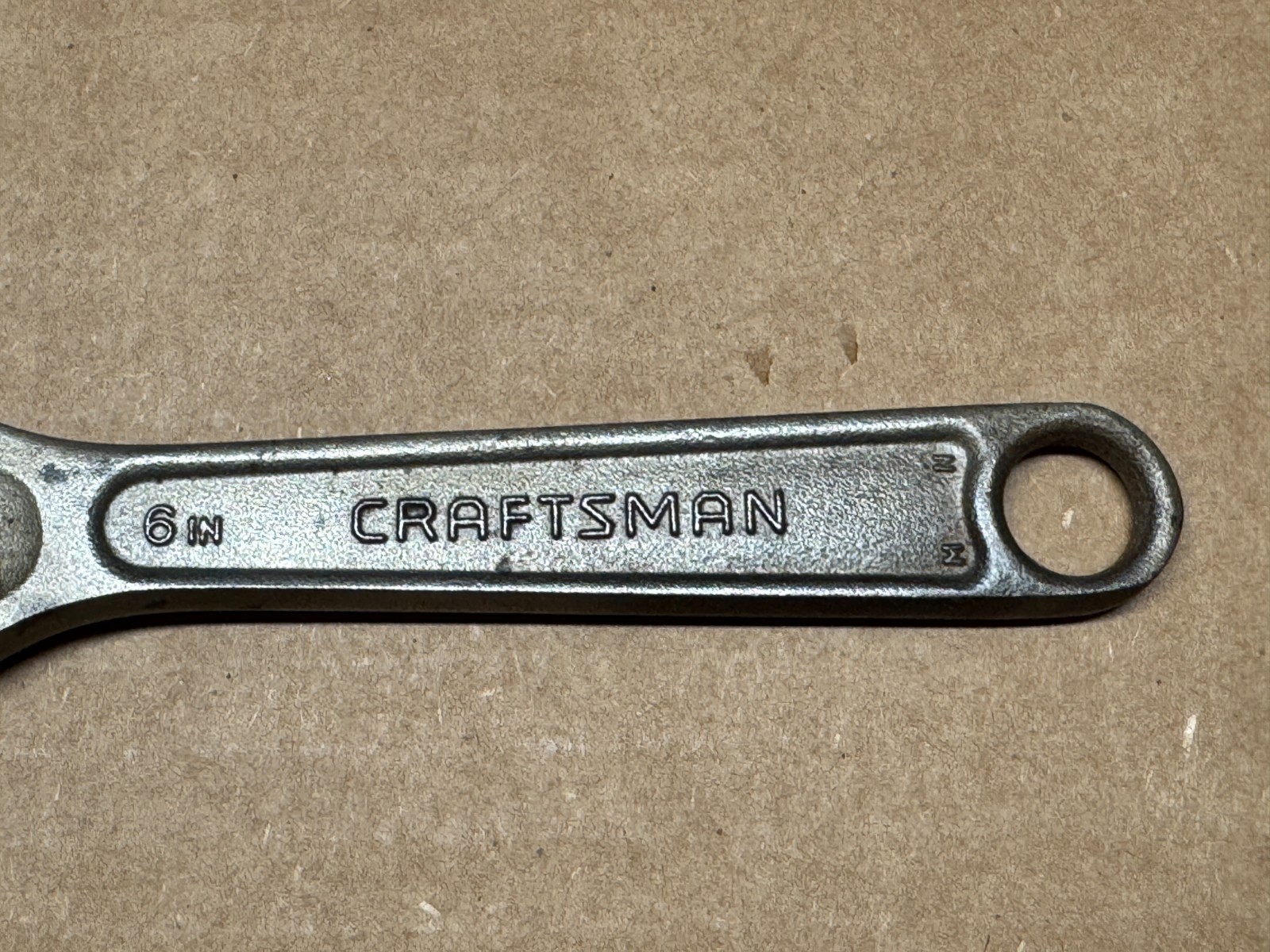 Vintage Craftsman Forged in USA 6 in / 150mm Adjustable Wrench 9-44602 Initials