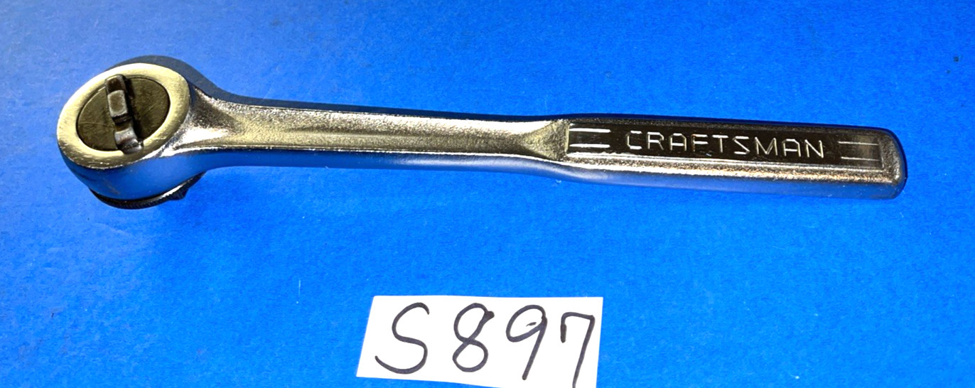 CRAFTSMAN TOOLS VINTAGE 1/2 DRIVE THUMB WHEEL SINGLE -V- RATCHET RARE