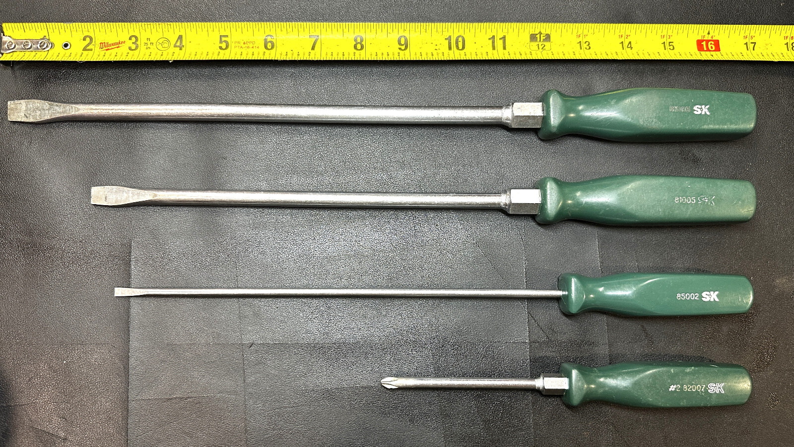 SK Hand Tools 4-Piece SureGrip Long Combination Heavy Duty Screwdriver Set USA