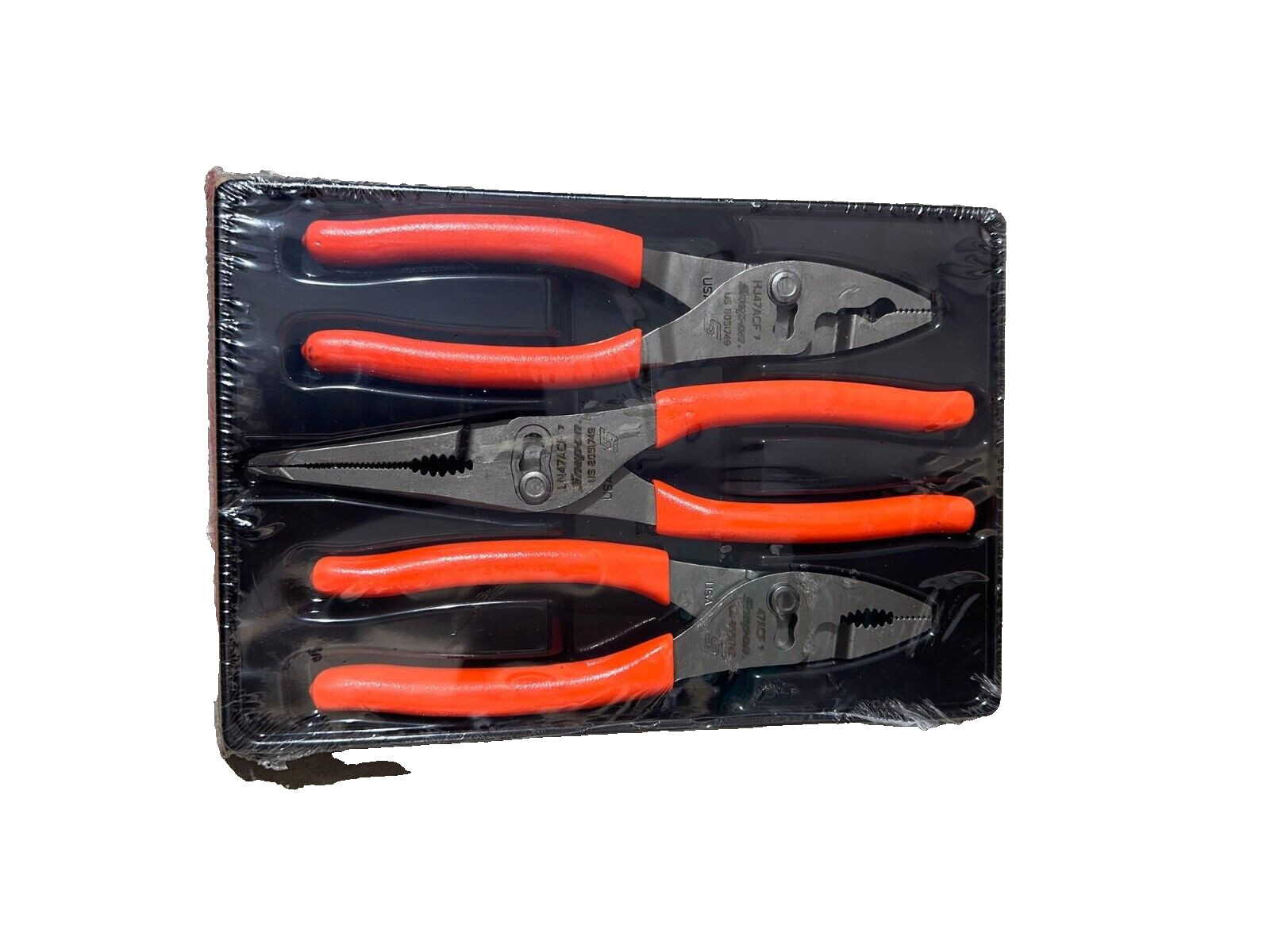PICK COLOR SET Snap on USA NEW RED, HIGH VIZ, BLUE, ORANGE3pc Plier Set PL347ACF