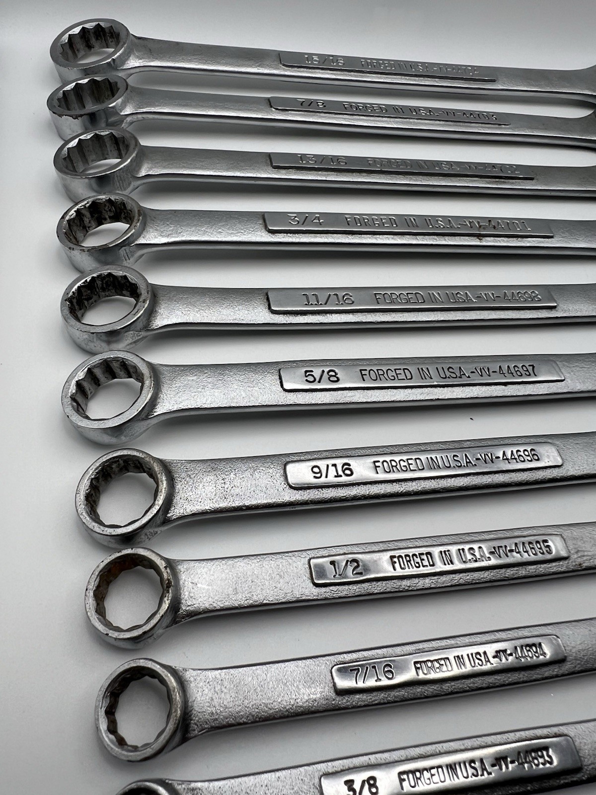 Craftsman 11 Piece SAE Combination Wrench Set -VV- & -V- 12Pt 5/16”-15/16” USA