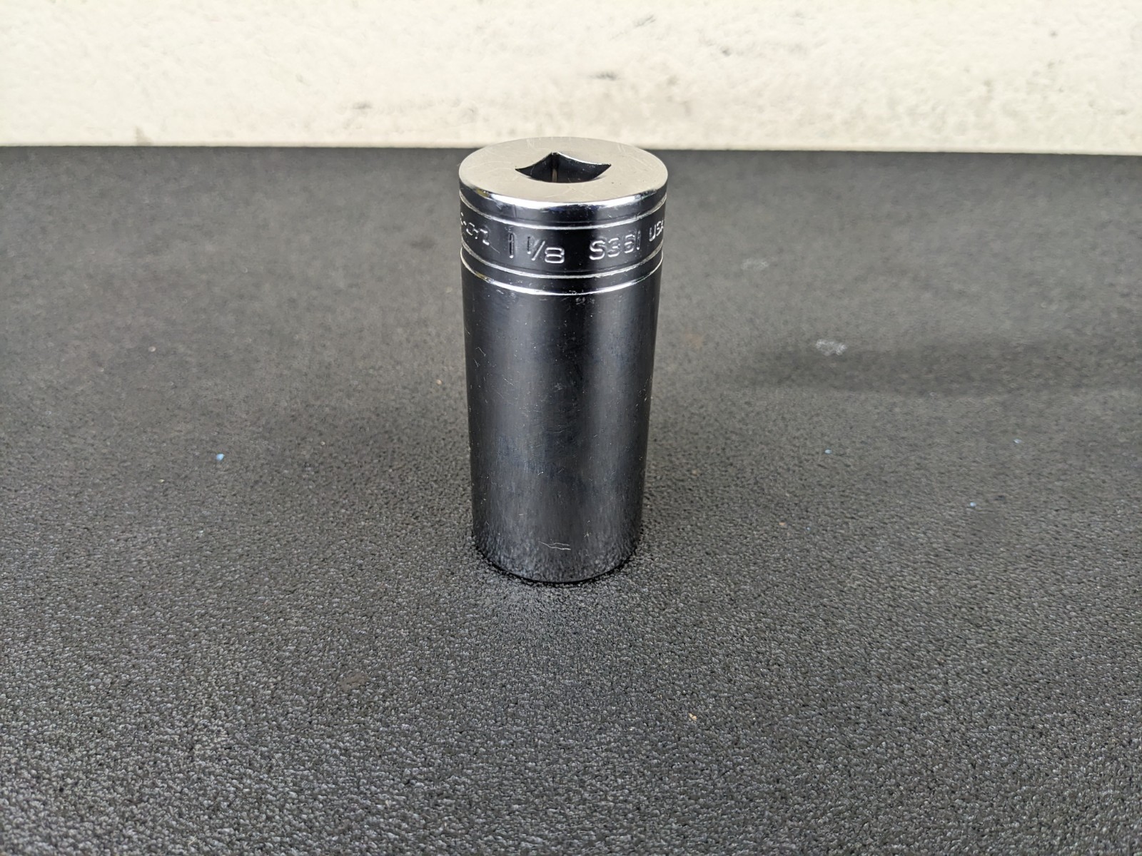 #bo296 Snap-on Tools NEW SAE 1-1/8″ Deep 1/2″ Drive 12 Point Socket S361 USA