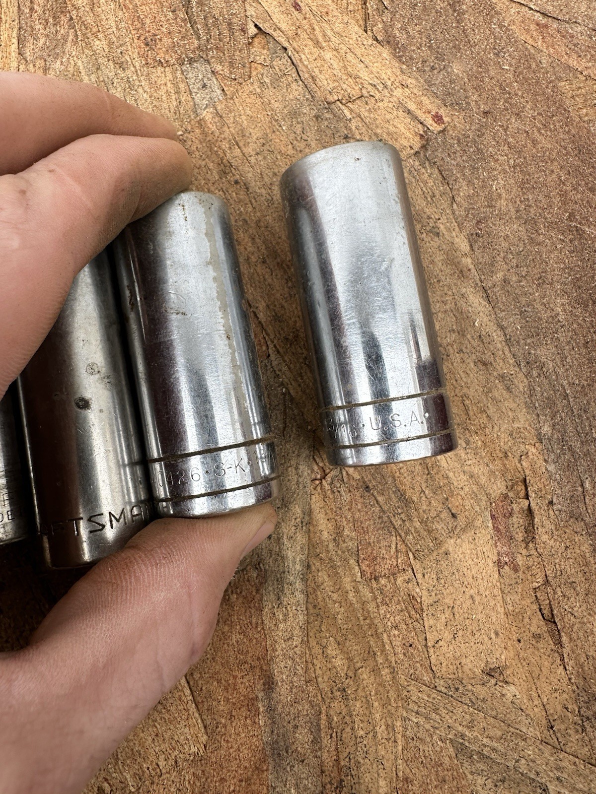 Vintage Lot Of 18 deep sockets Craftsman klein S-K Made USA 1/2 drive