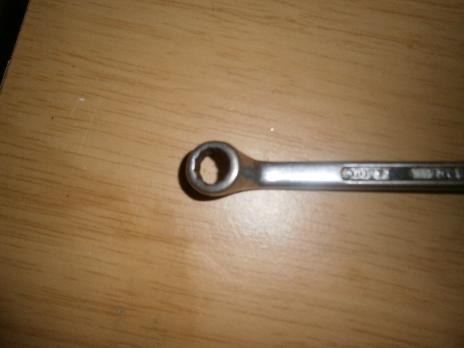 Vintage silver tone spanner. 3/8AF 7/16 AF (E6a)