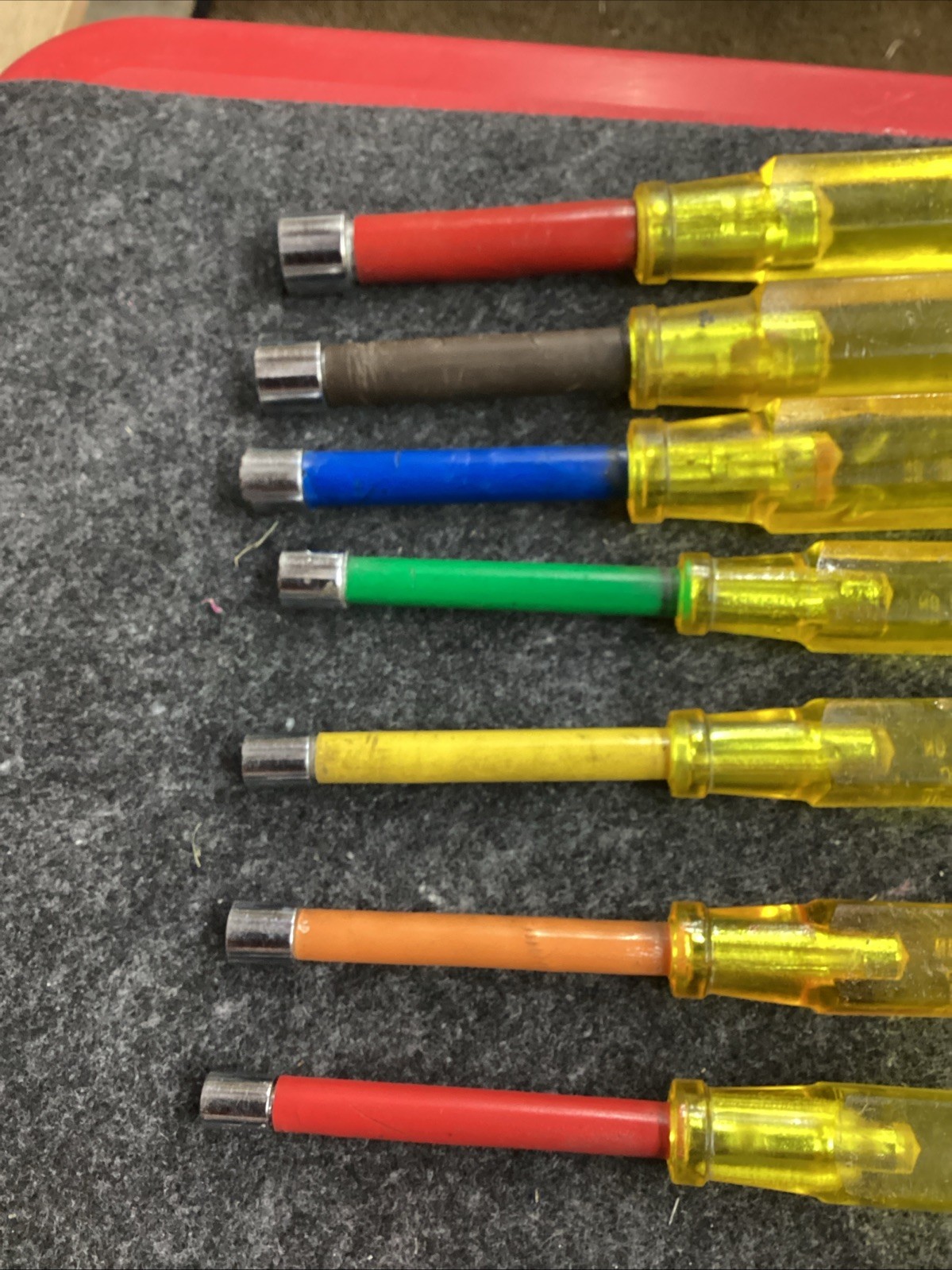 Snap-On ND-1070K Nutdriver Set Vintage Underlined Logo 1/4” – 1/2” 7 Pieces