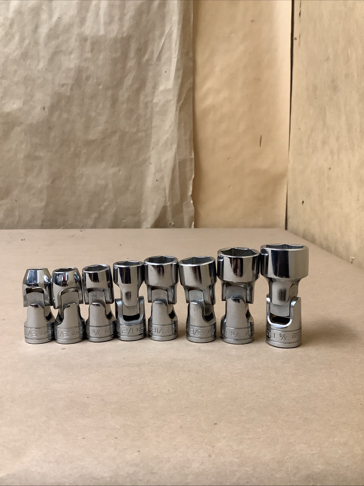 Snap On FS10A-FS24 8pc 3/8″ Drive SAE 6PT 5/16″-3/4″ Swivel Head Socket Set