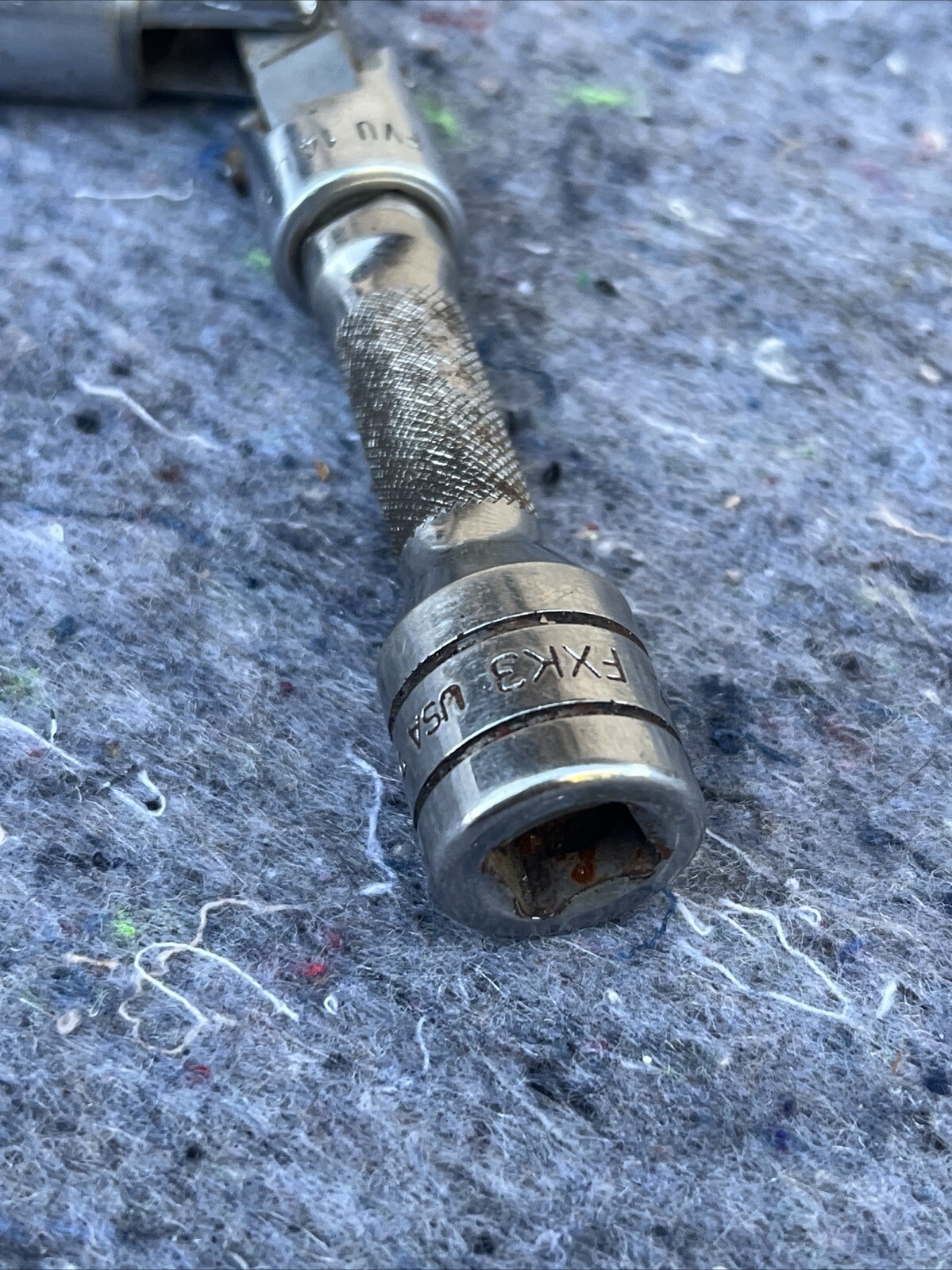 Snap On Tool 3/8″ Drive 3″ Socket Knurled Extension Model FXK3 USA & 7/16 Fvu 14