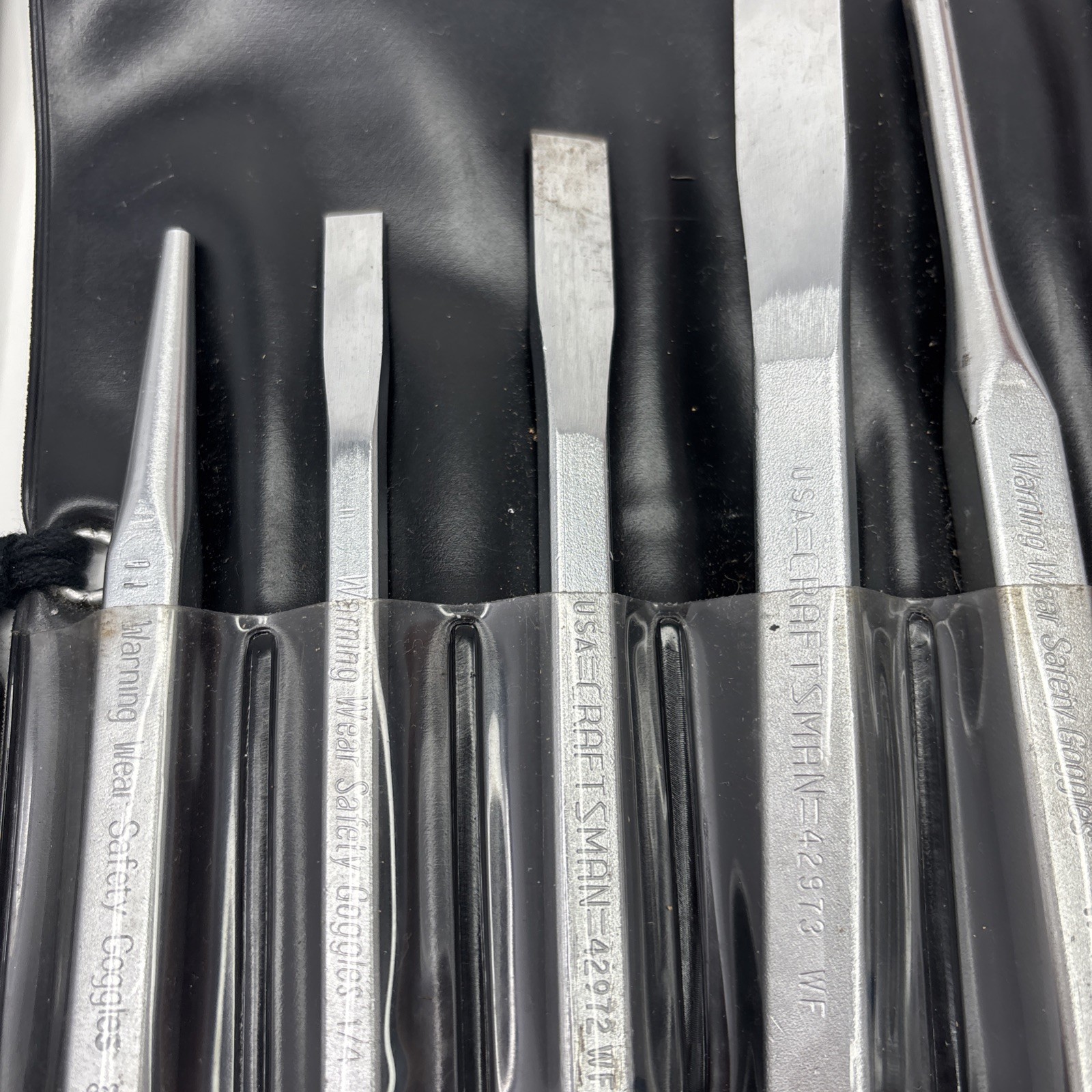 Craftsman 43032 Punch & Chisel Set 10 pc Set WF W/Org Pouch Complete + 42976 USA