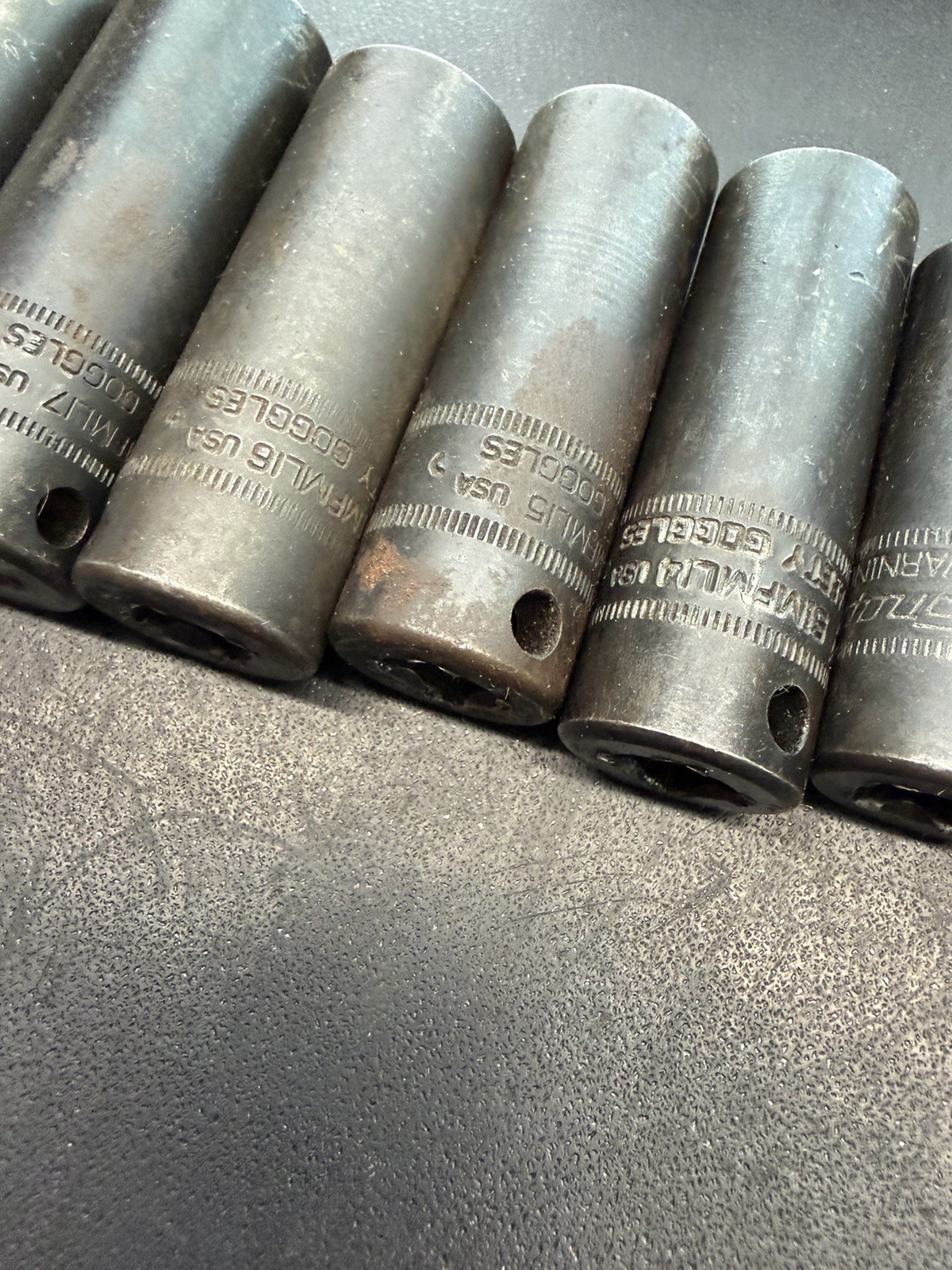 Snap-on 14pc 3/8″ Drive Deep Impact Socket Set Metric 6pt 8-19, 21, 24MM