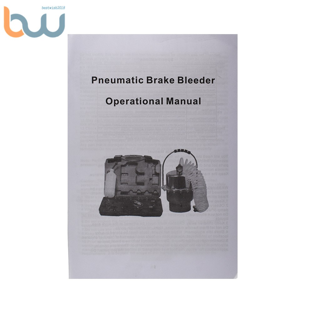 Portable Pneumatic Air Pressure Kit Brake & Clutch Bleeder Valve System 4.5 CFM’