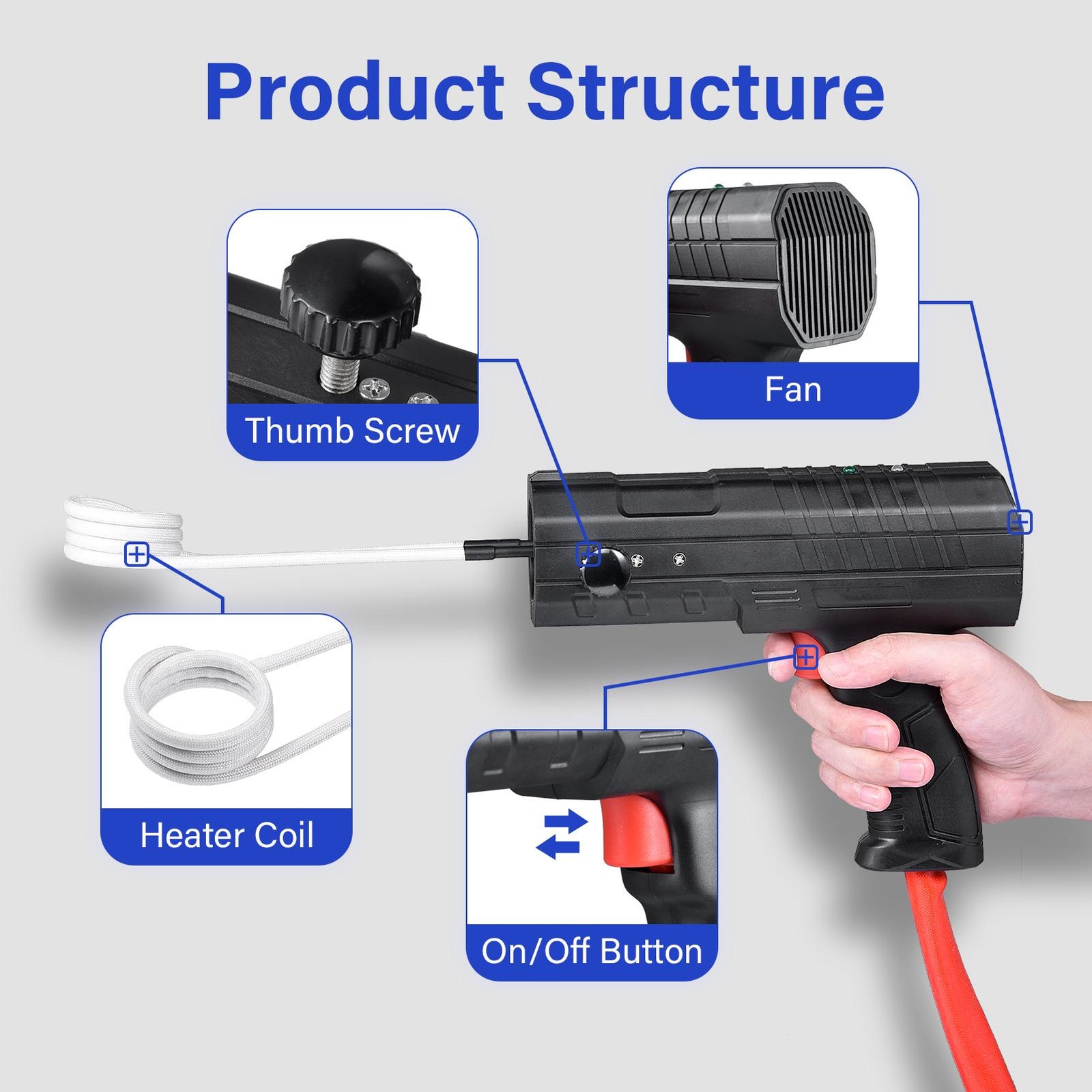 110V Magnetic Induction Heater Kit Bolt Remover Non-Contact Heat Tool Free Coils