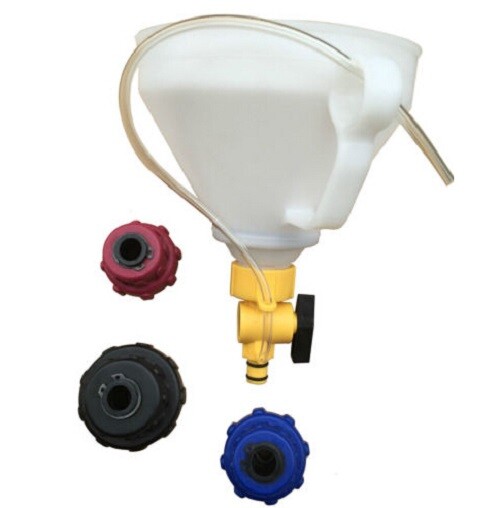 Mechanic’S Funnel Coolant Antifreeze Radiator Tool Filler Filling Refill Kit Set