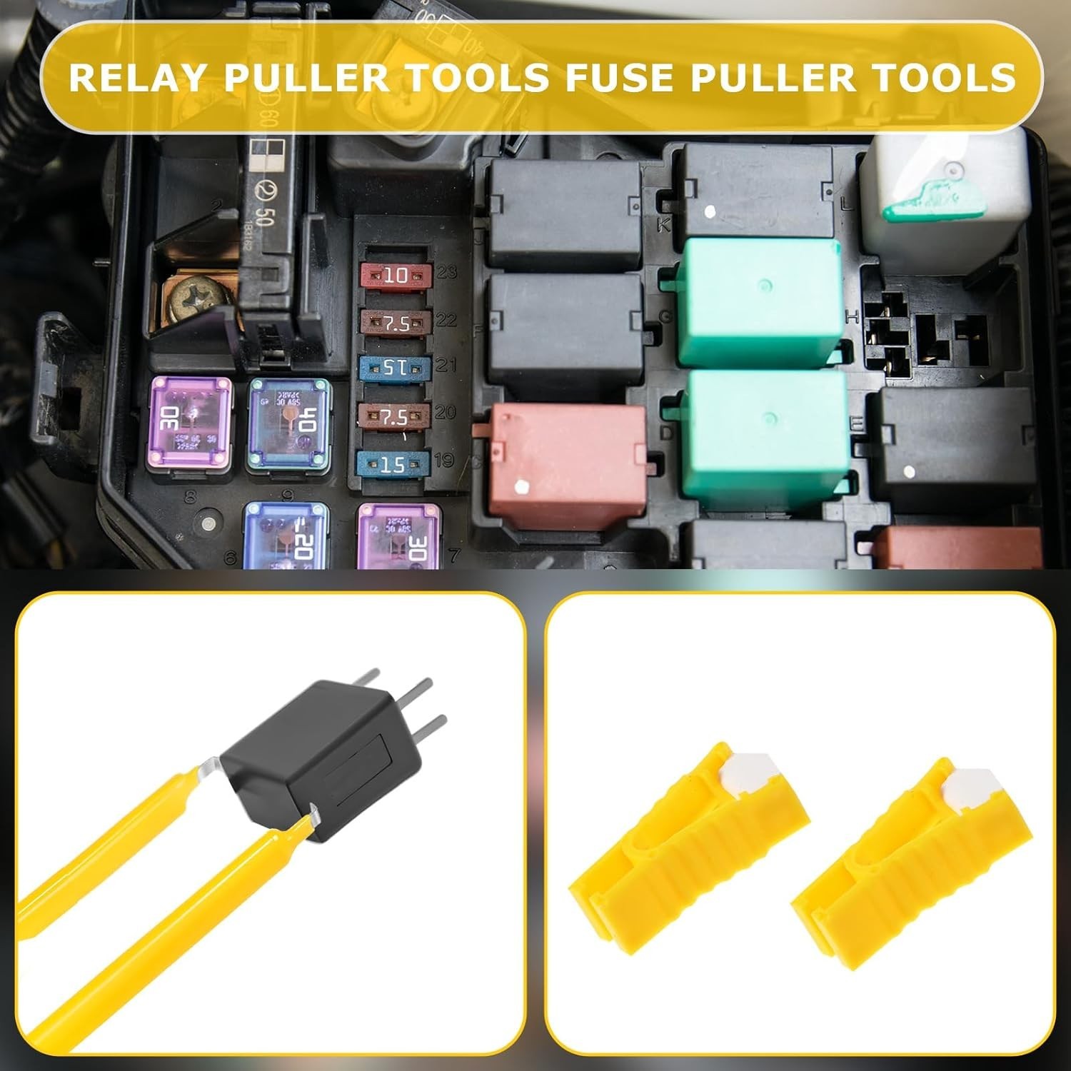 6 Pcs Automobile Fuse Puller Pliers Set Car Fuse Remover Set Fuse Puller Tool…