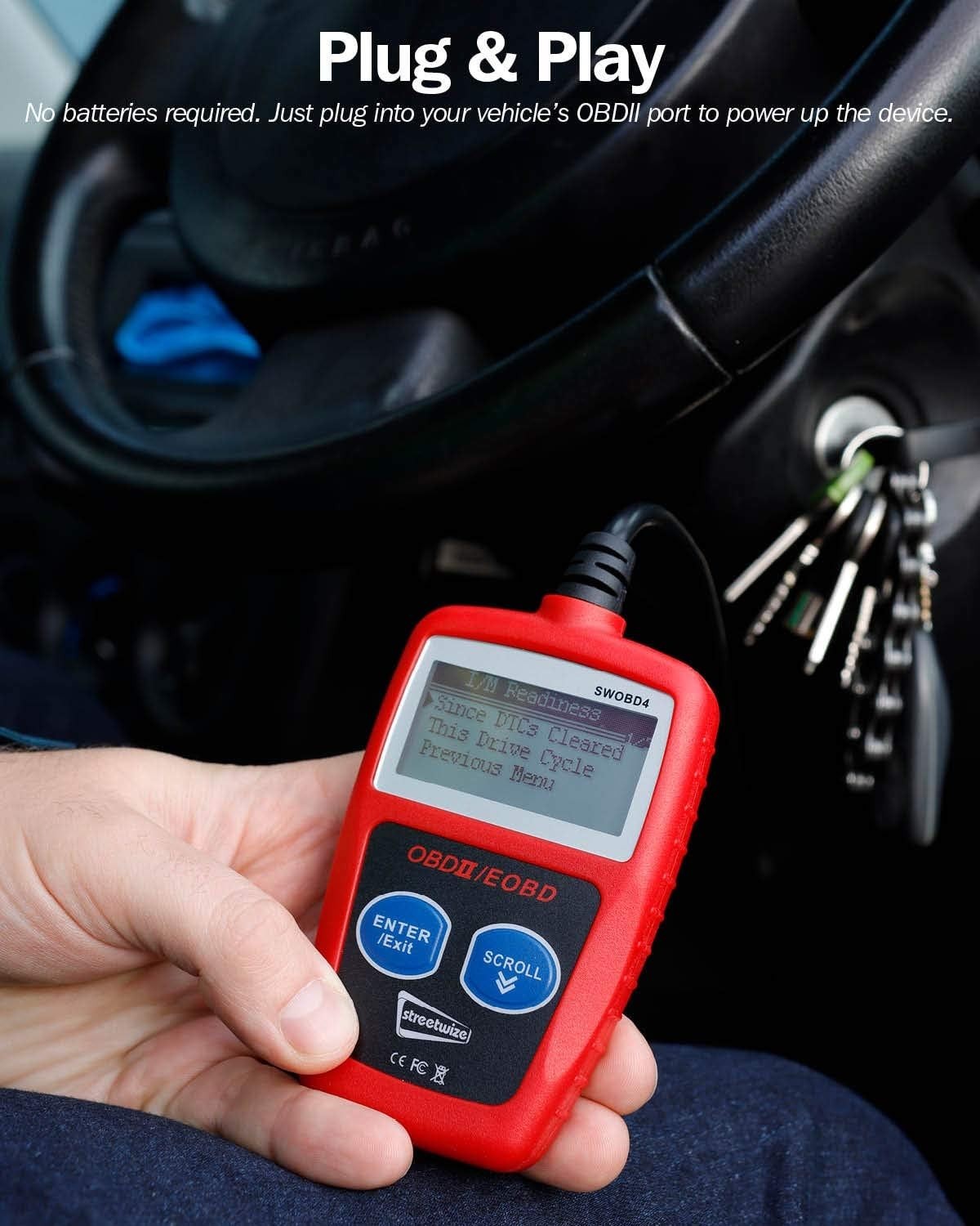 MPE OBDII Car Engine Scanner Diagnostic Fault Error Code Reader with LCD Display